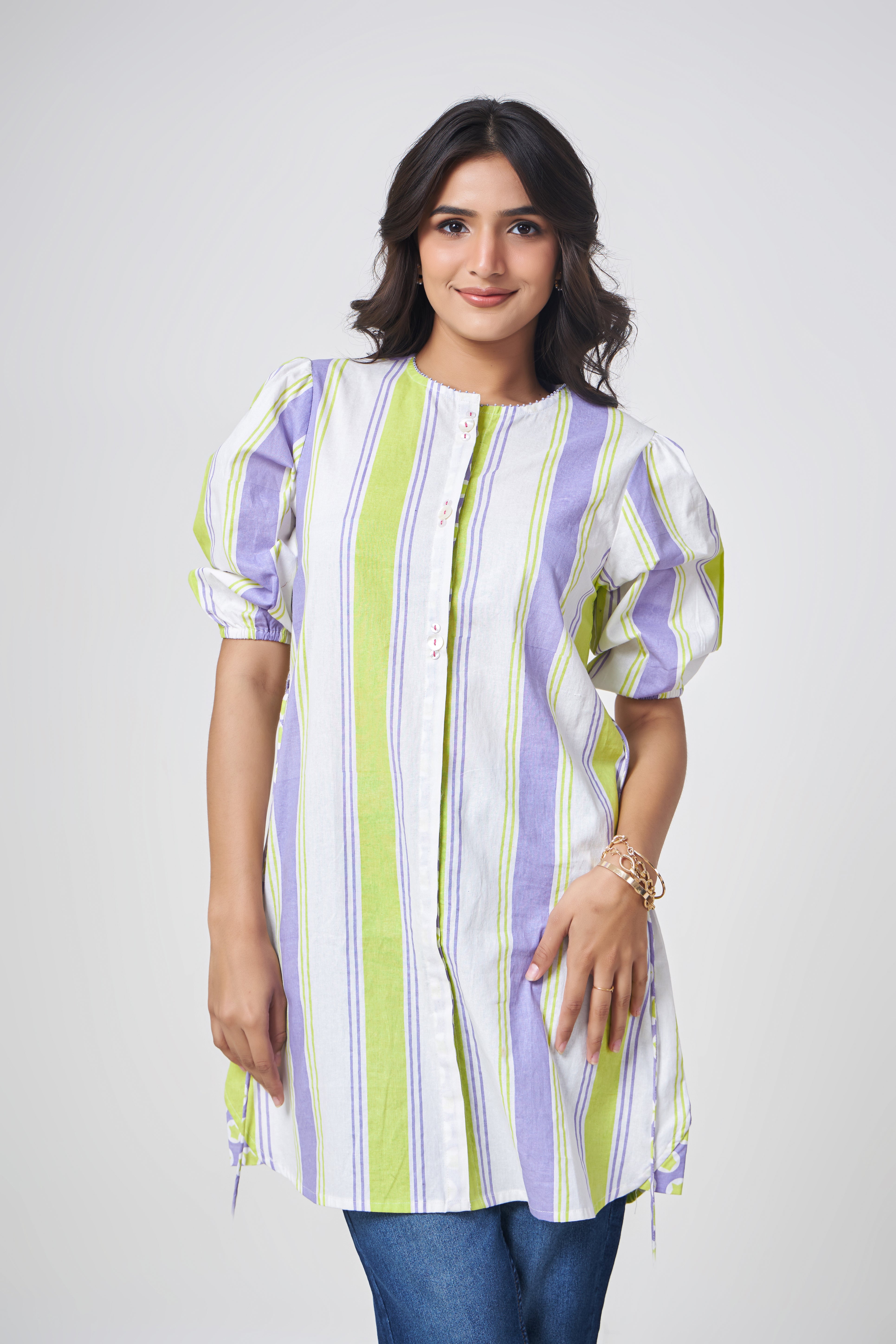 Meera Soft Stripe Top