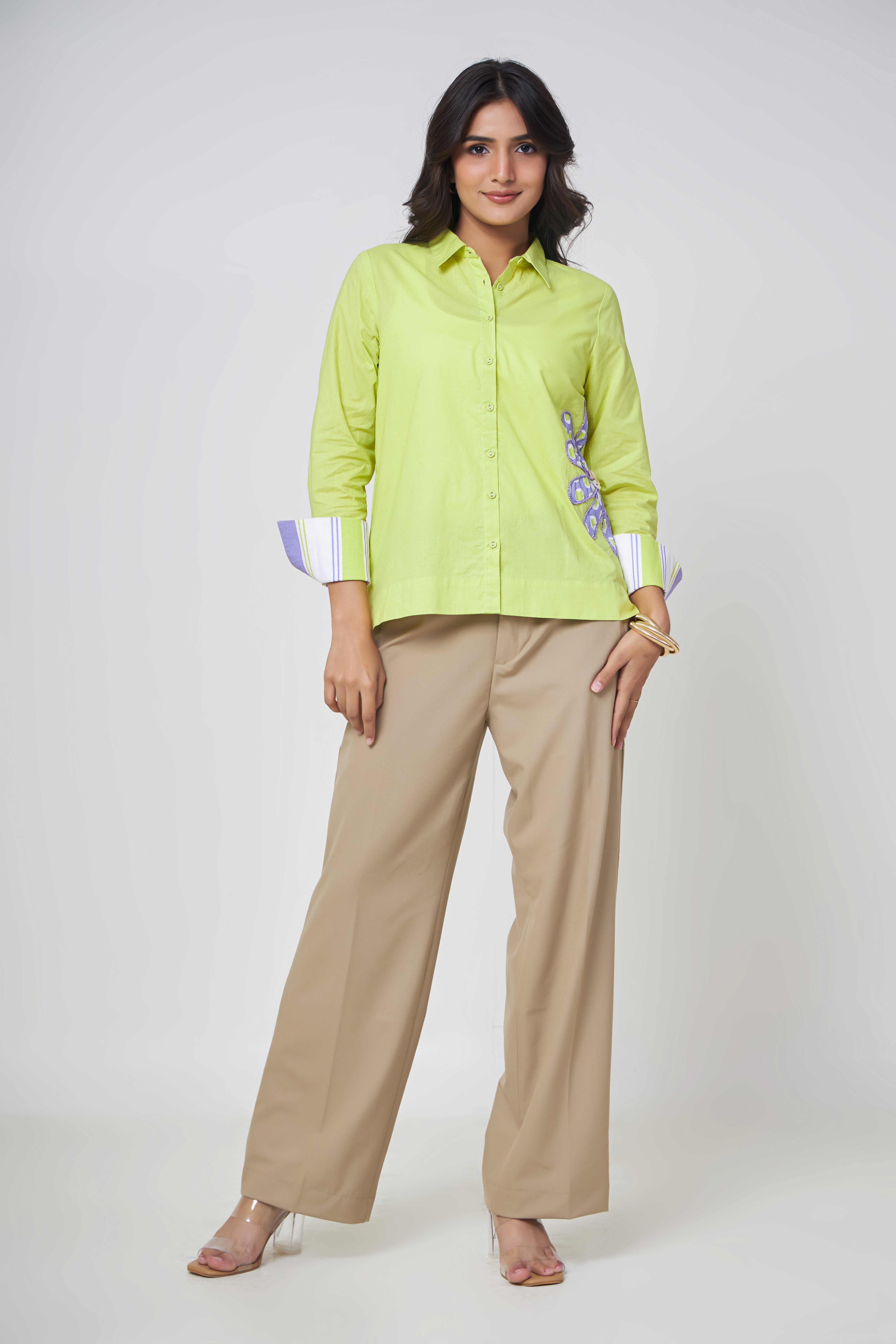 Meher Green Pettal shirt