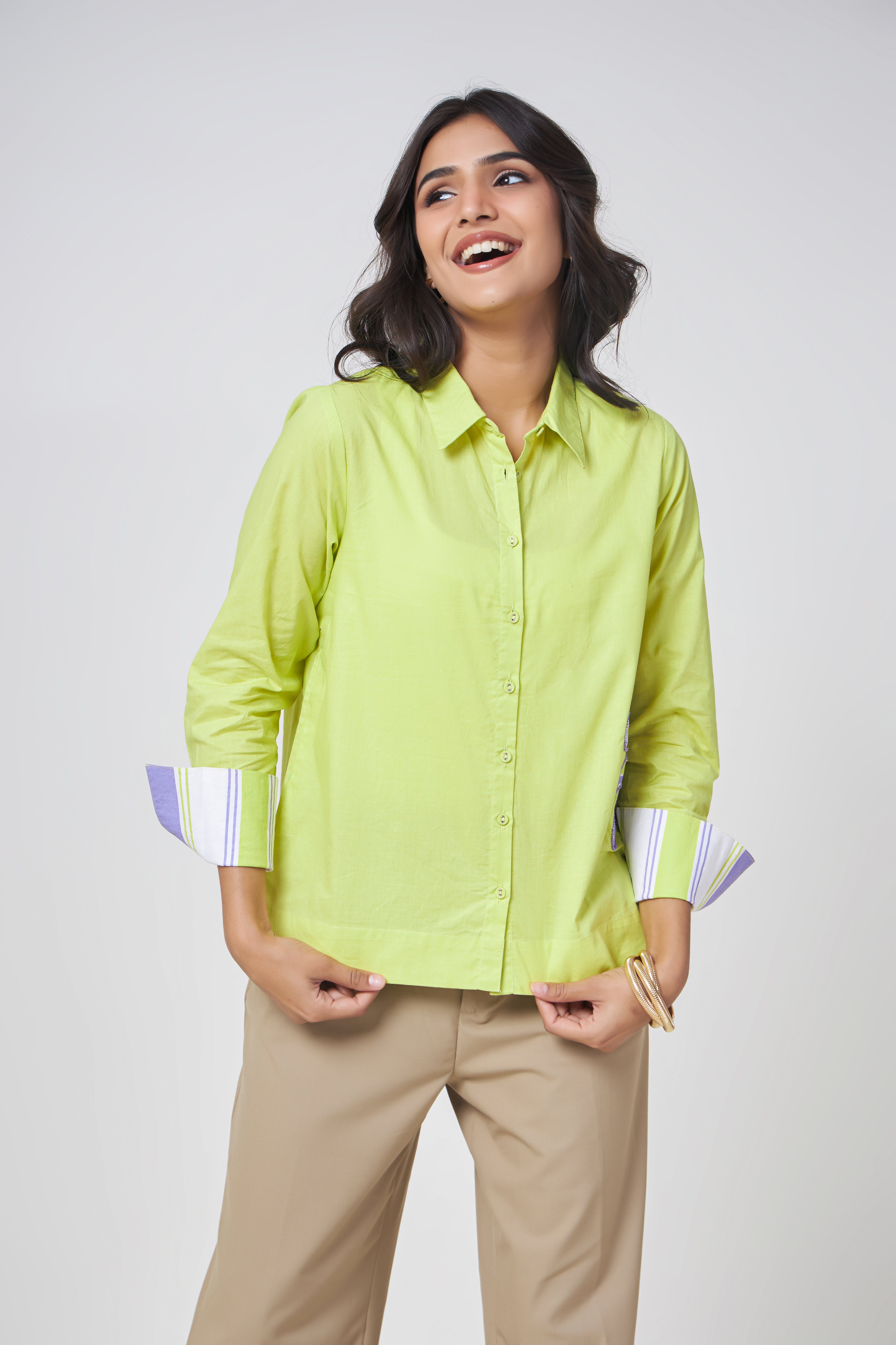 Meher Green Pettal shirt