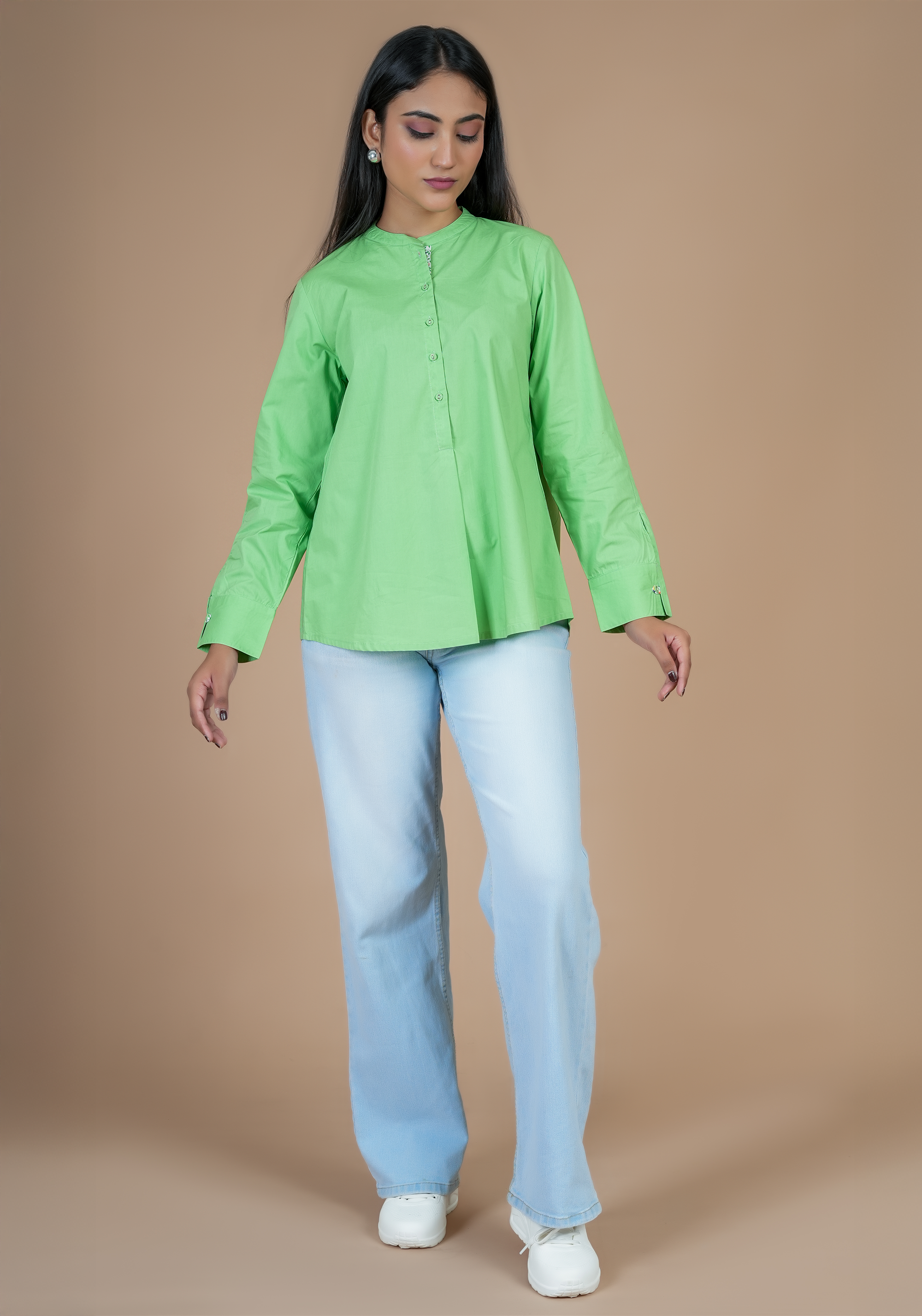 GREEN BACK LOOP SHIRT