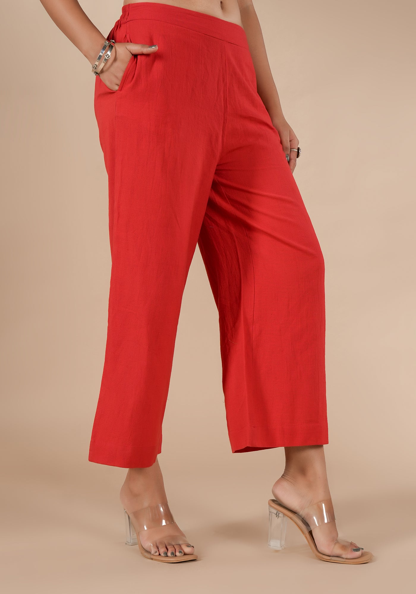 BINDU SOLID RED PANTS