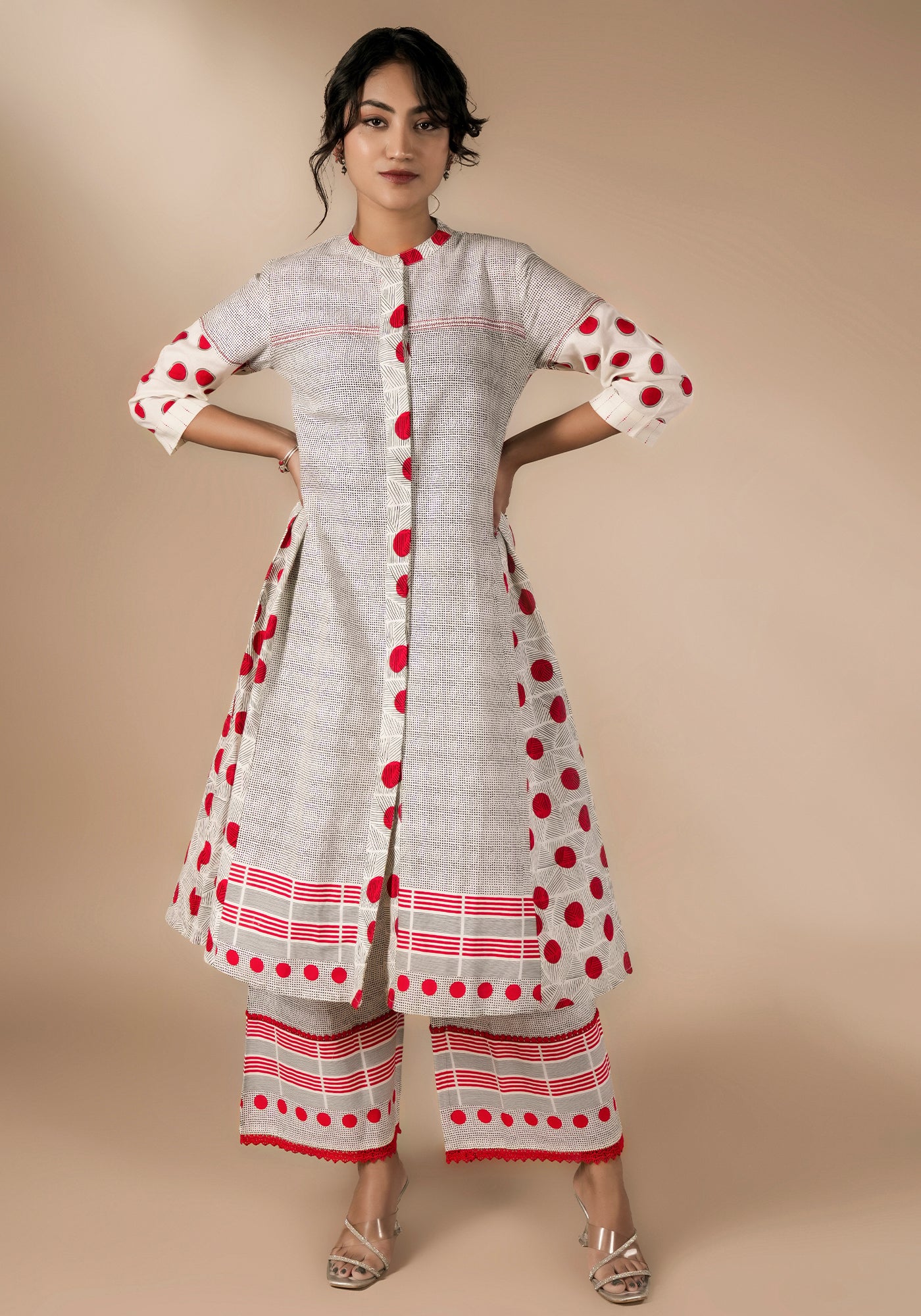 BINDU MULTI PRINT FIT & FLARE KURTA