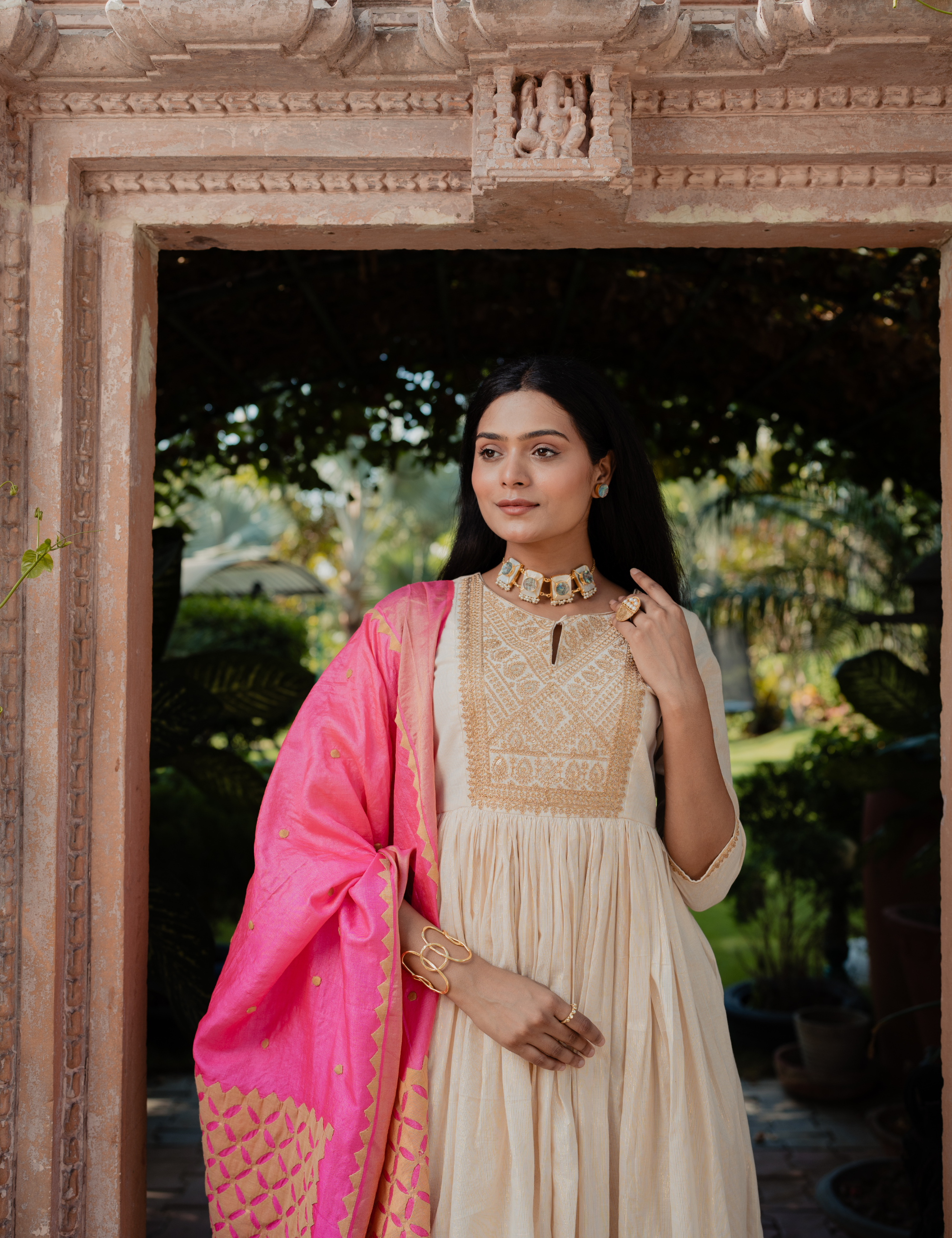 TULSI COTTON LUREX KURTA
