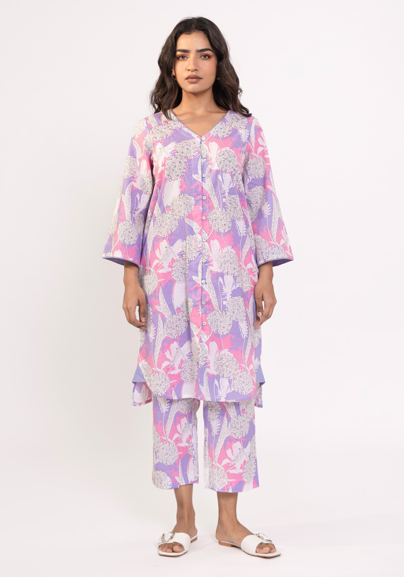 HARROZ PURPLE FLUER TUNIC