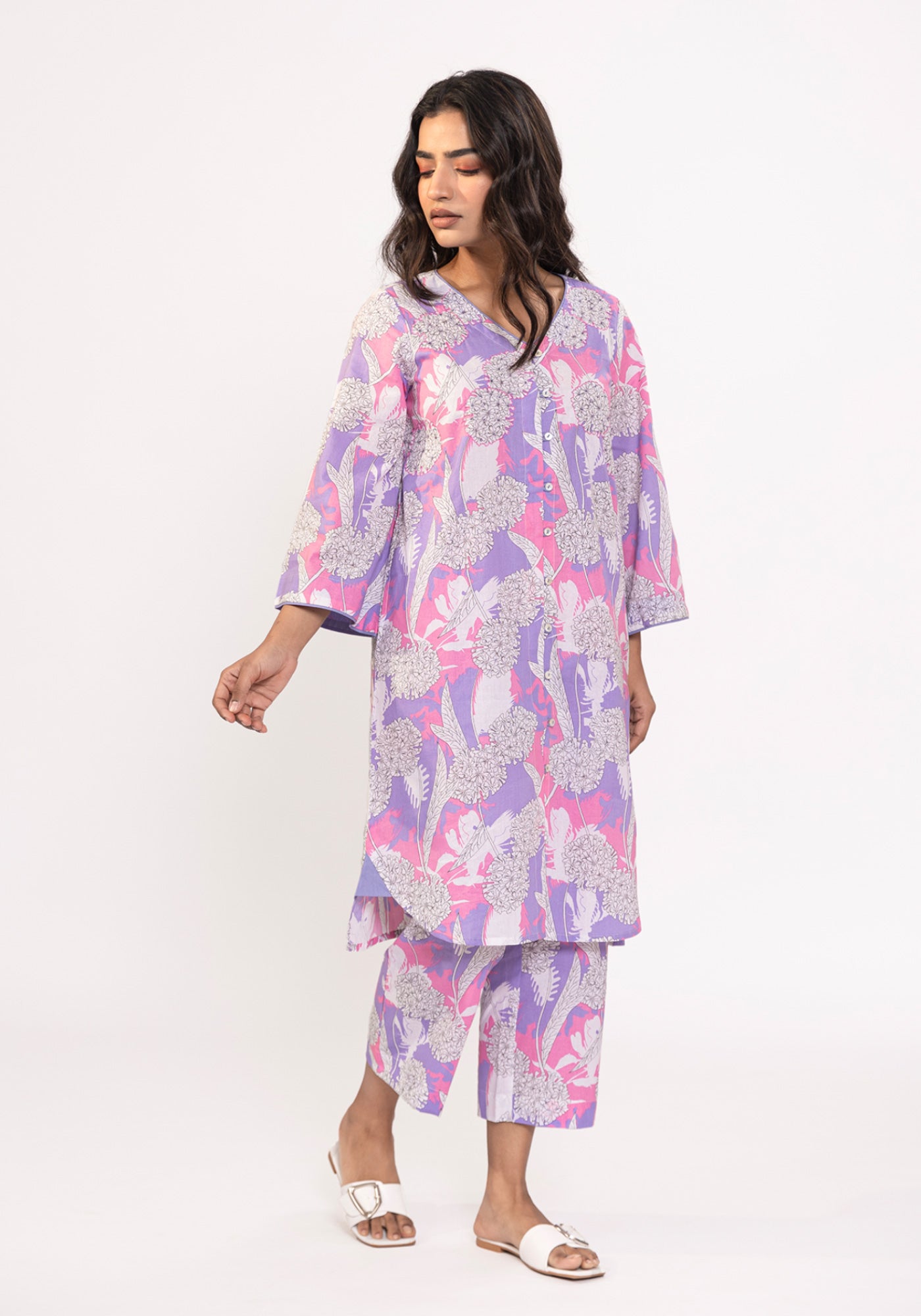 HARROZ PURPLE FLUER TUNIC
