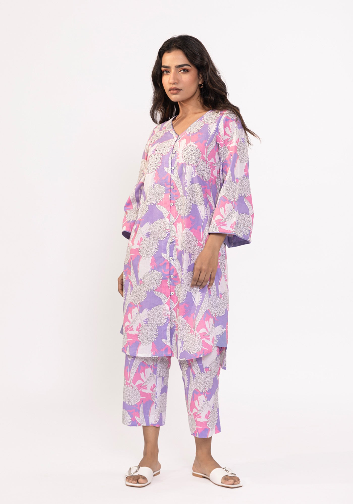 HARROZ PURPLE FLUER TUNIC