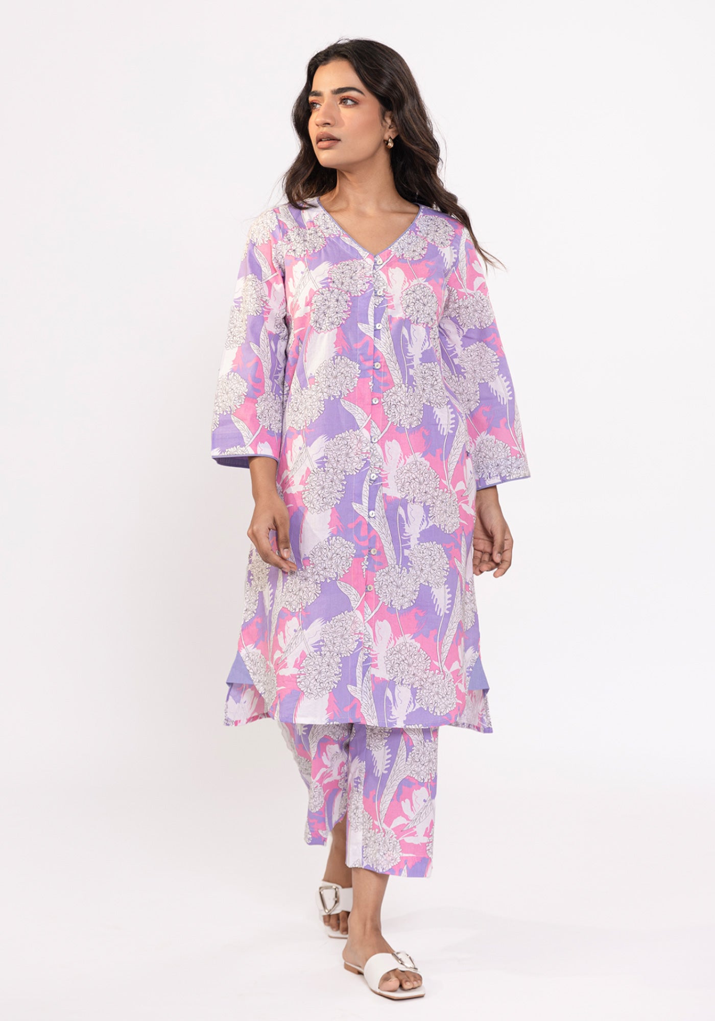 HARROZ PURPLE FLUER TUNIC