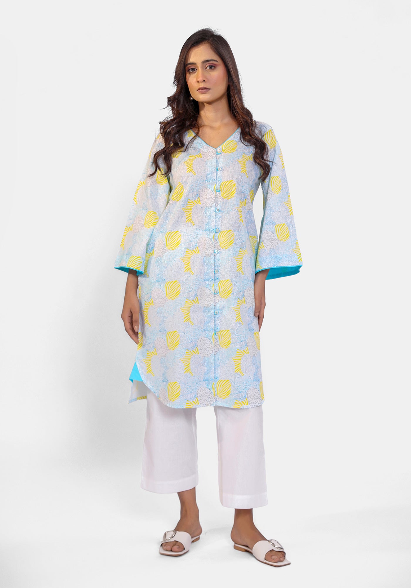 HARROZ YELLOW FLUER TUNIC
