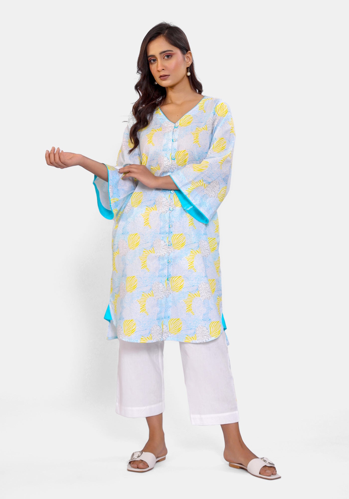 HARROZ YELLOW FLUER TUNIC