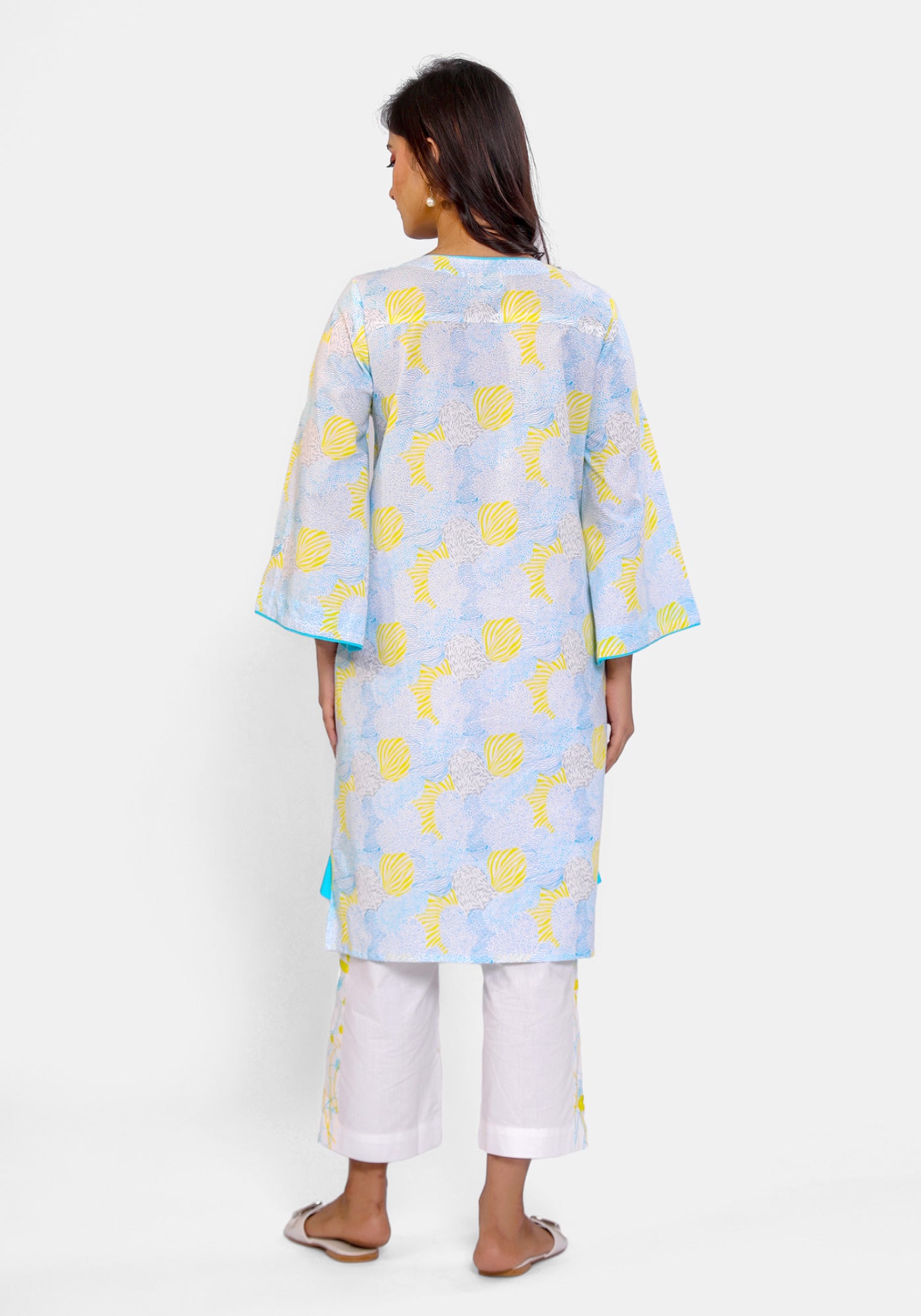 HARROZ YELLOW FLUER TUNIC
