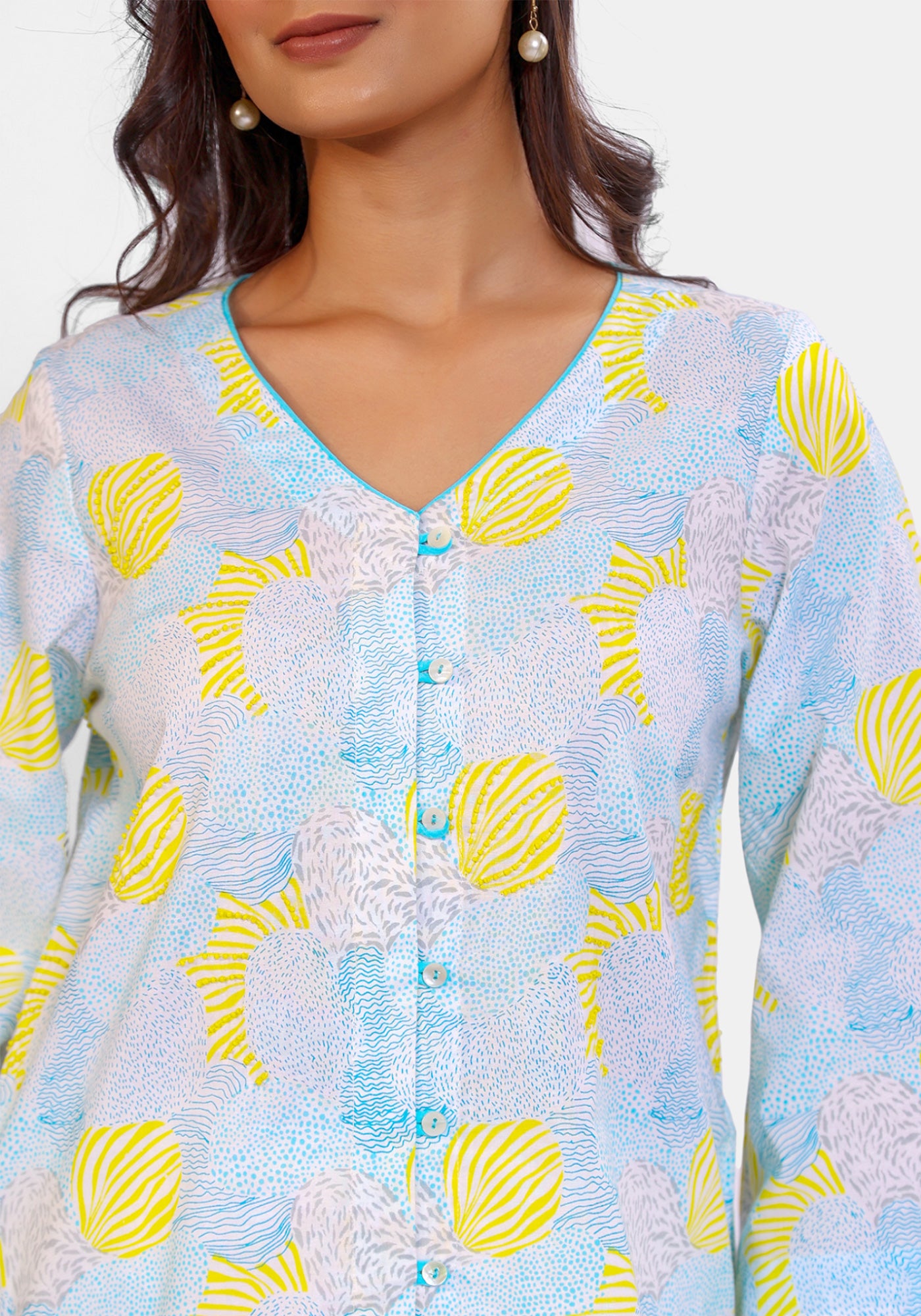 HARROZ YELLOW FLUER TUNIC