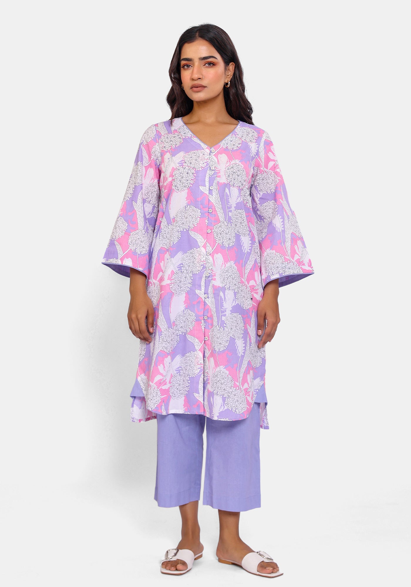 HARROZ PURPLE FLUER TUNIC