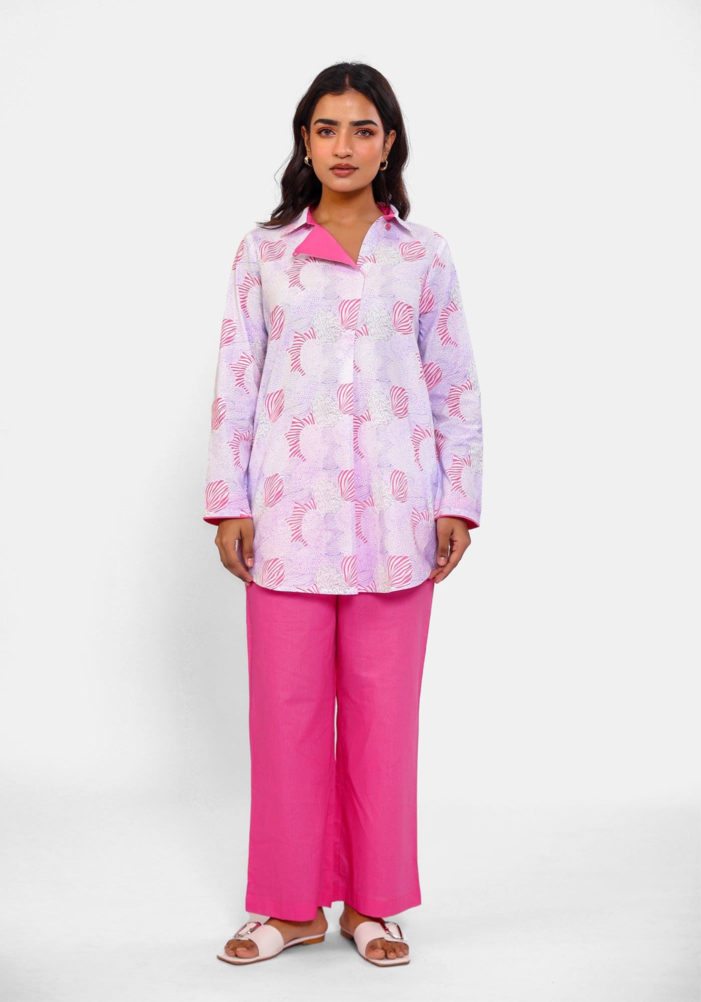 HARROZ BLOOM FLAP PINK TUNIC