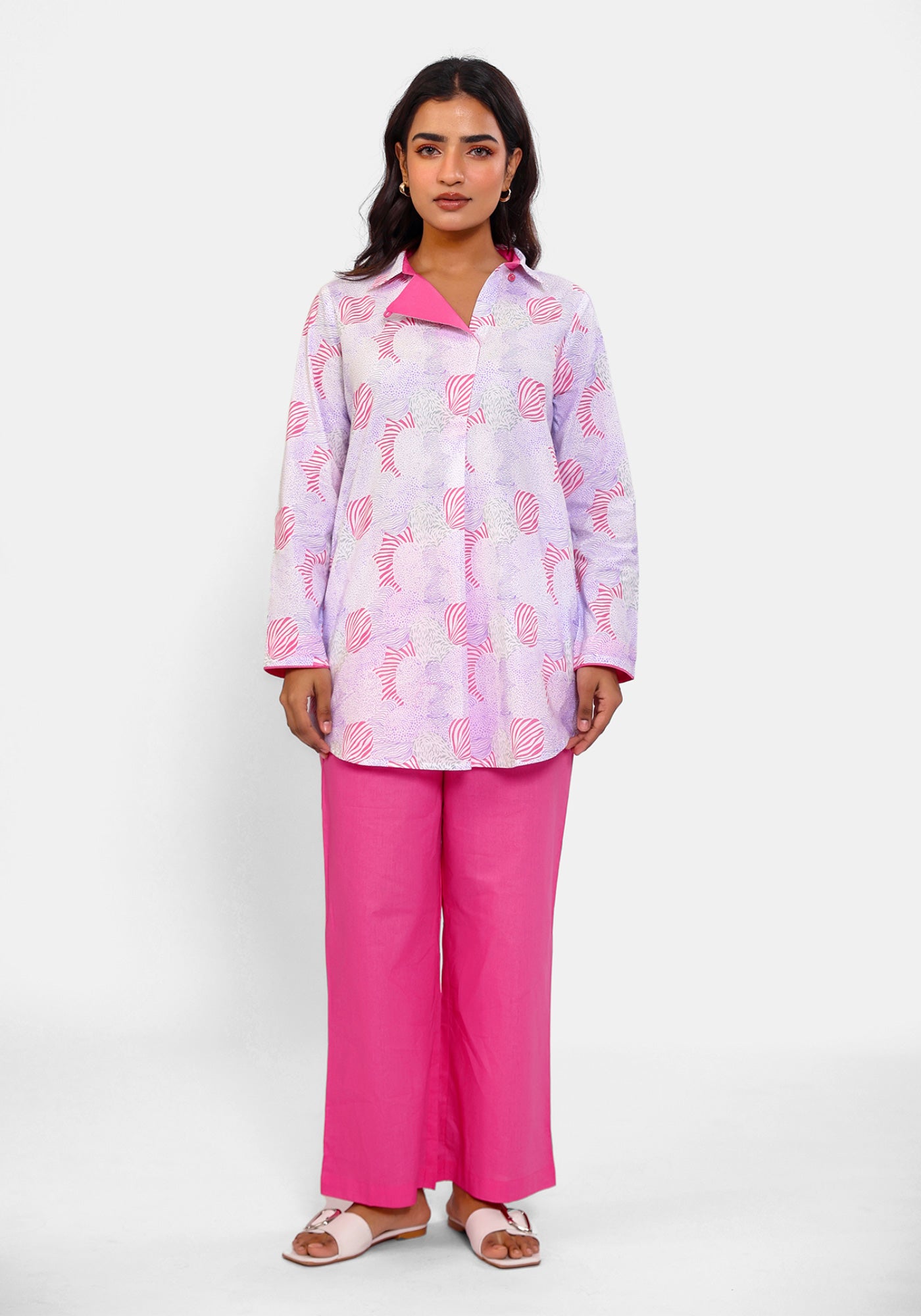 HARROZ BLOOM FLAP PINK TUNIC