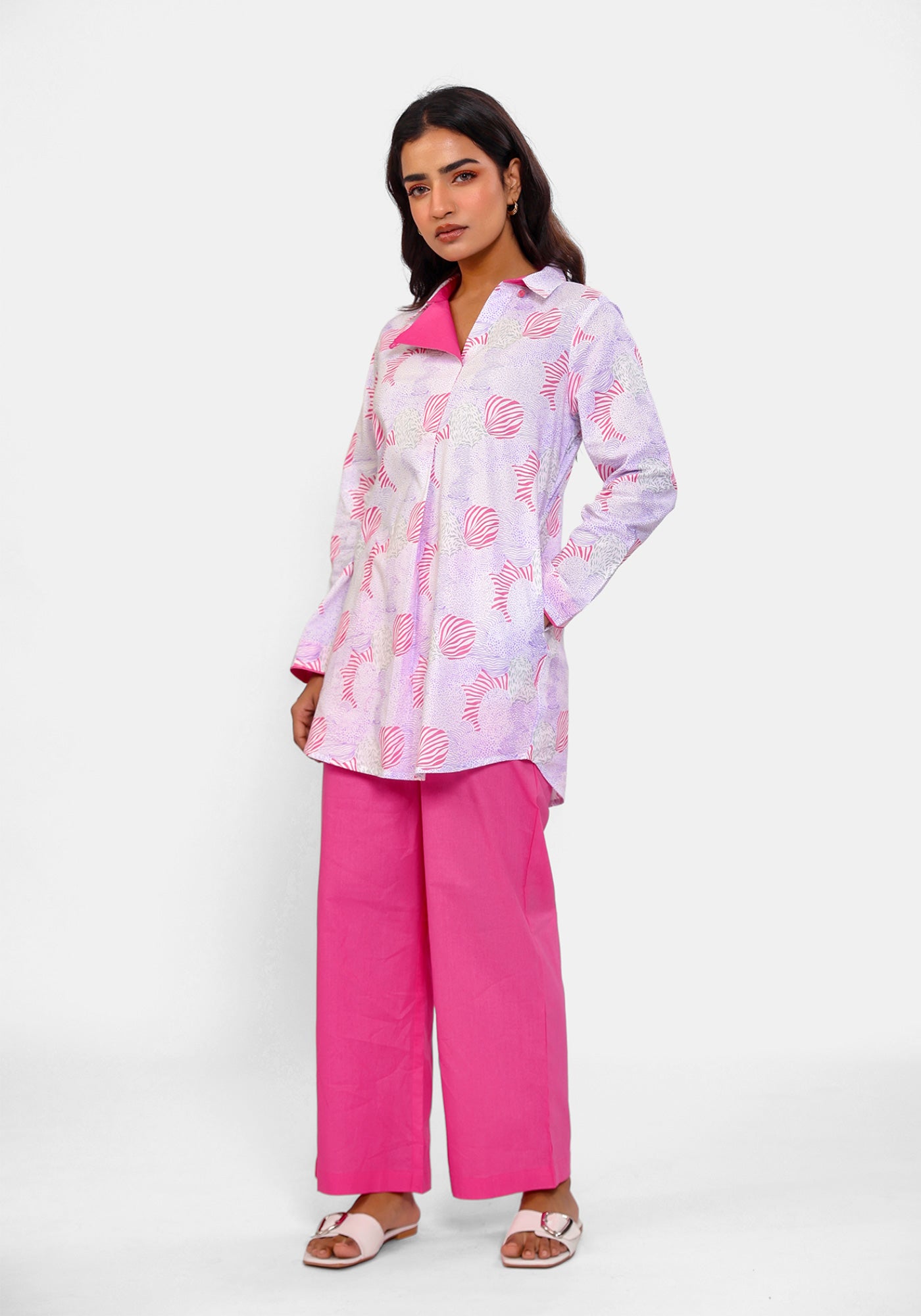 HARROZ BLOOM FLAP PINK TUNIC