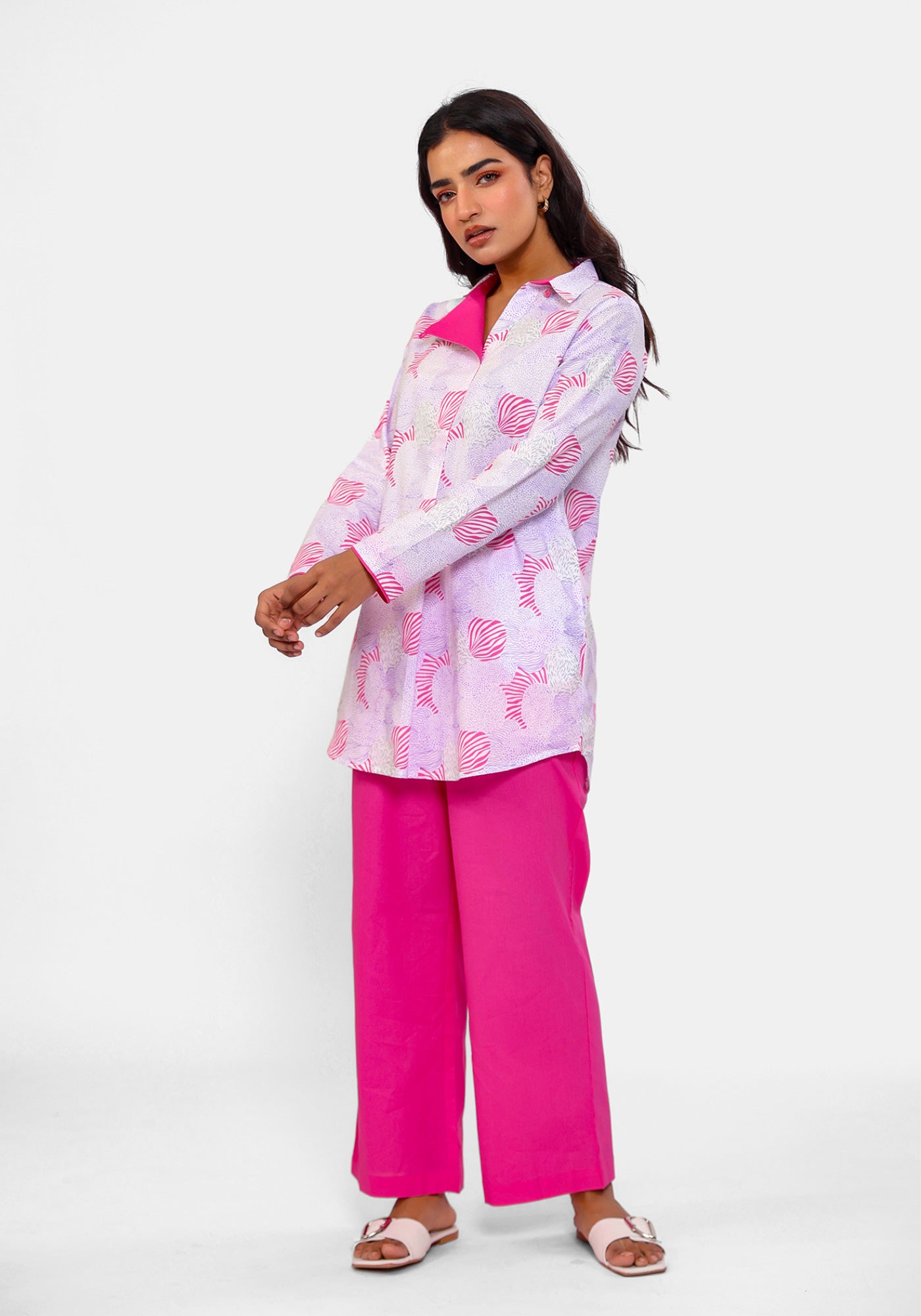 HARROZ BLOOM FLAP PINK TUNIC