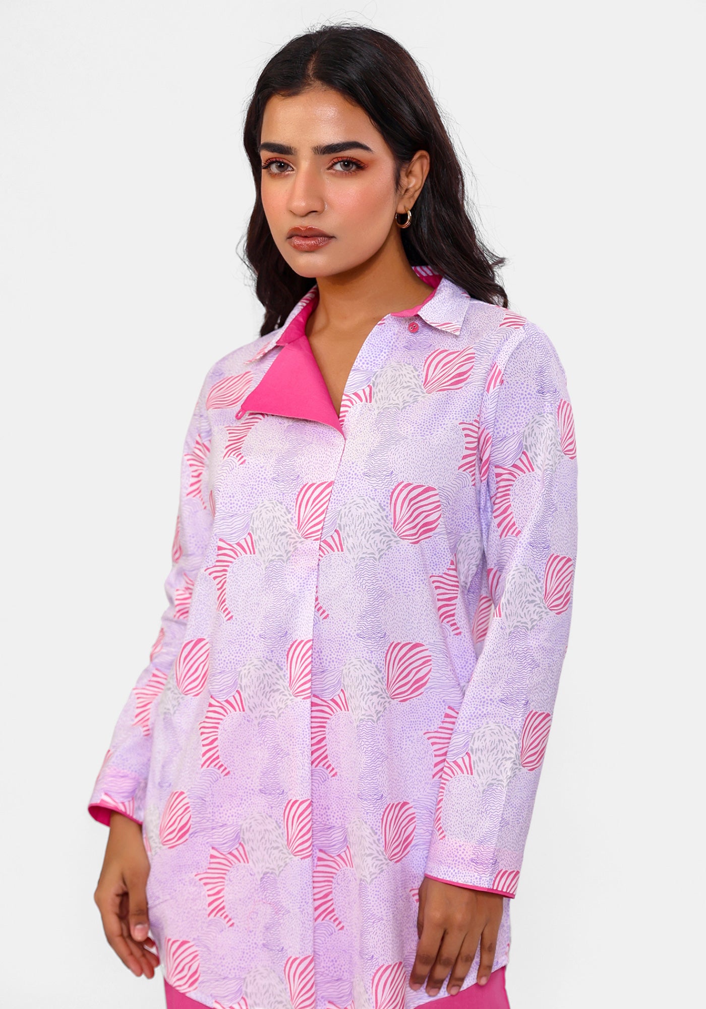 HARROZ BLOOM FLAP PINK TUNIC