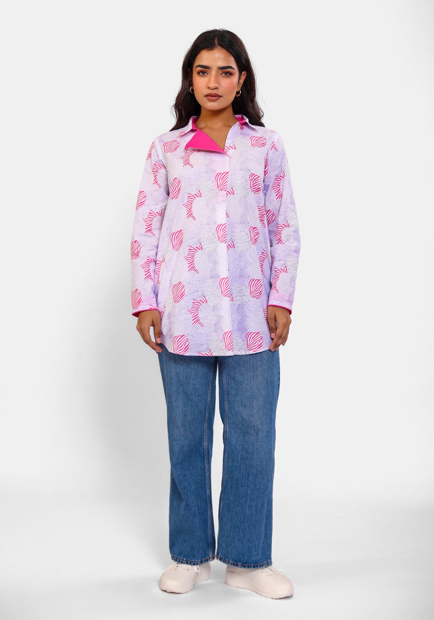 HARROZ BLOOM FLAP PINK TUNIC
