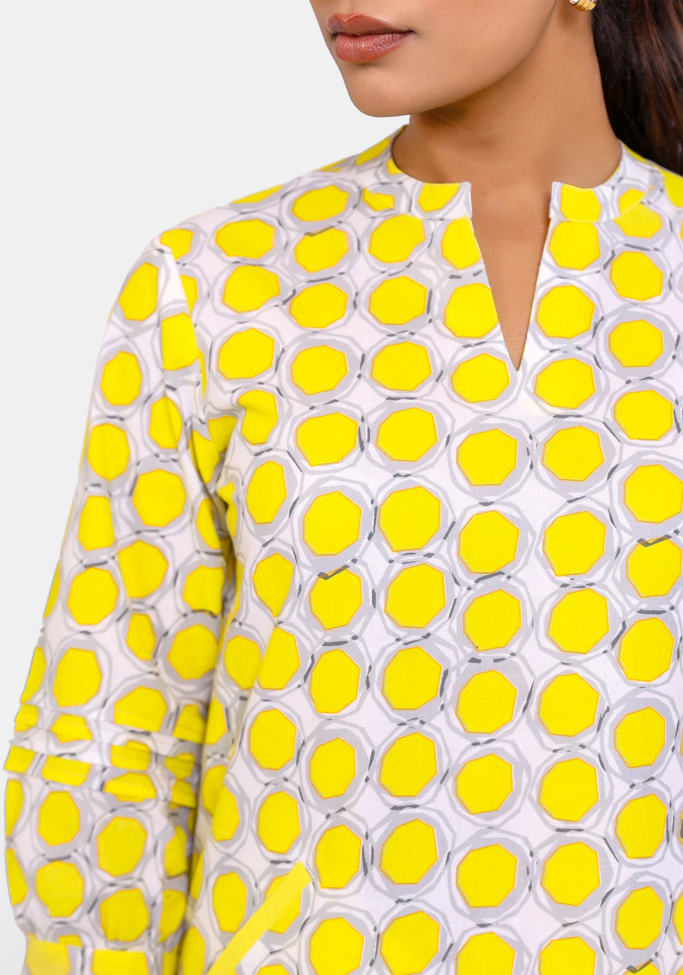 HARROZ YELLOW POLKA DRESS