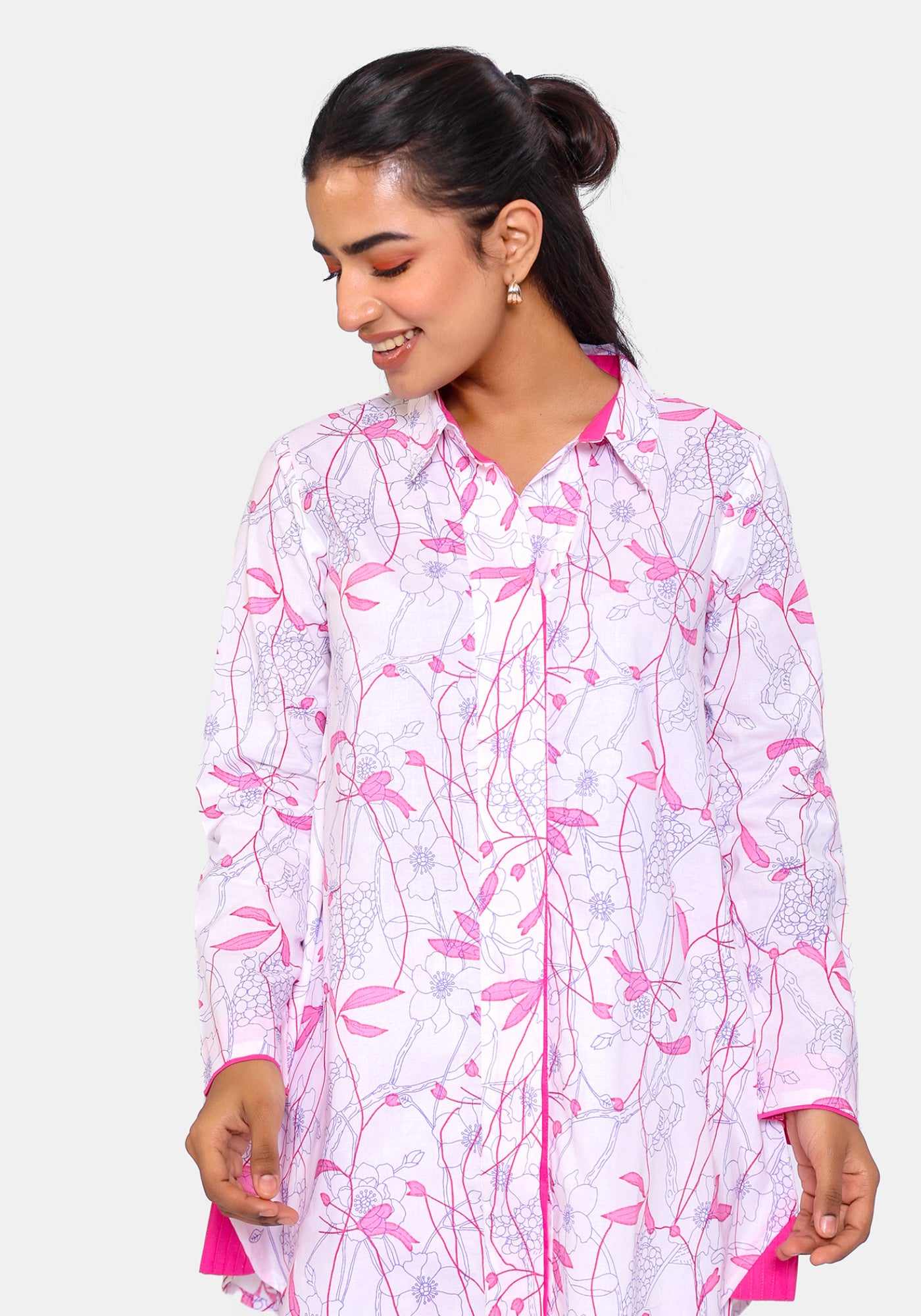 HARROZ PINK PRINTED SHIRT