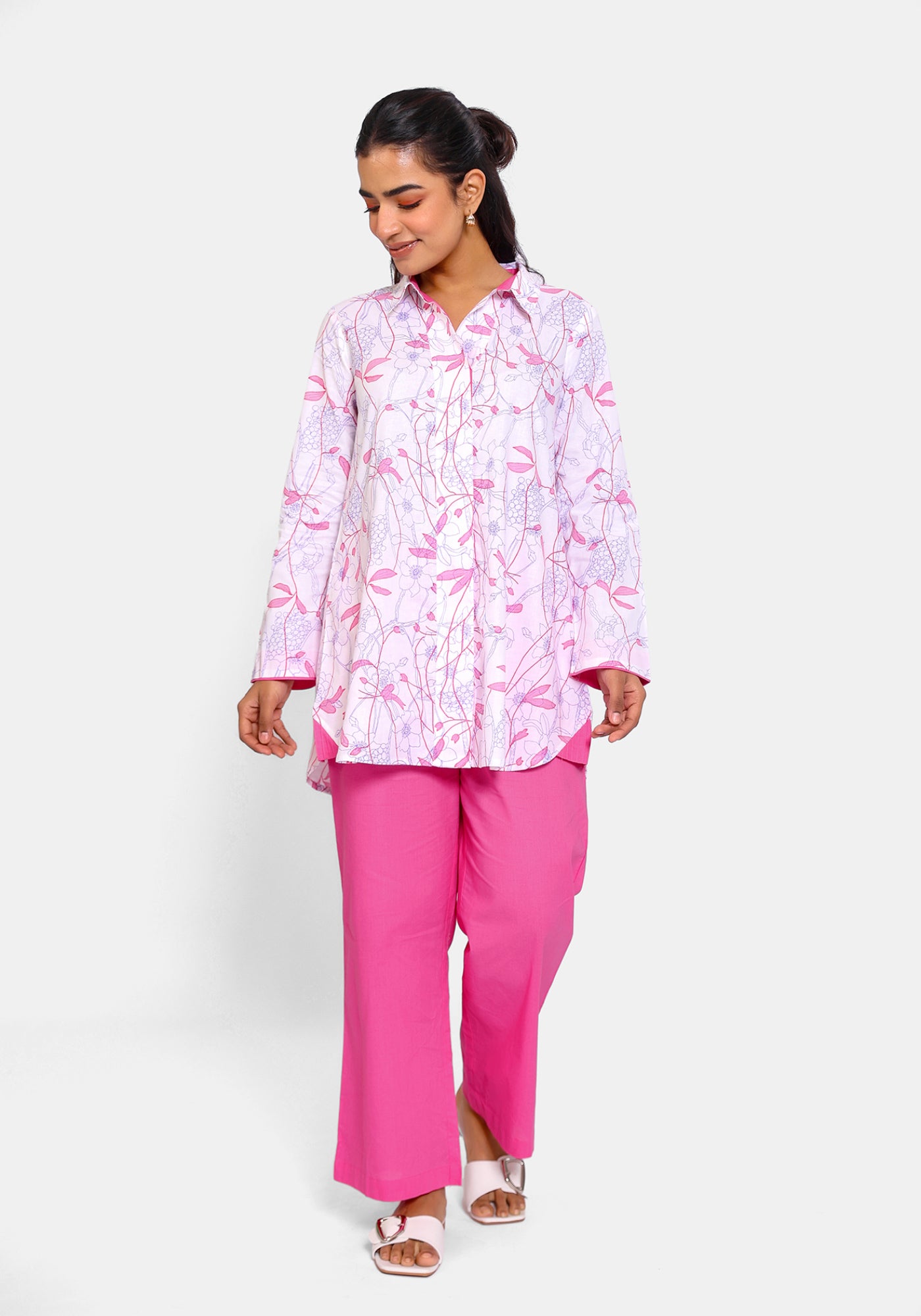 HARROZ PINK PRINTED SHIRT
