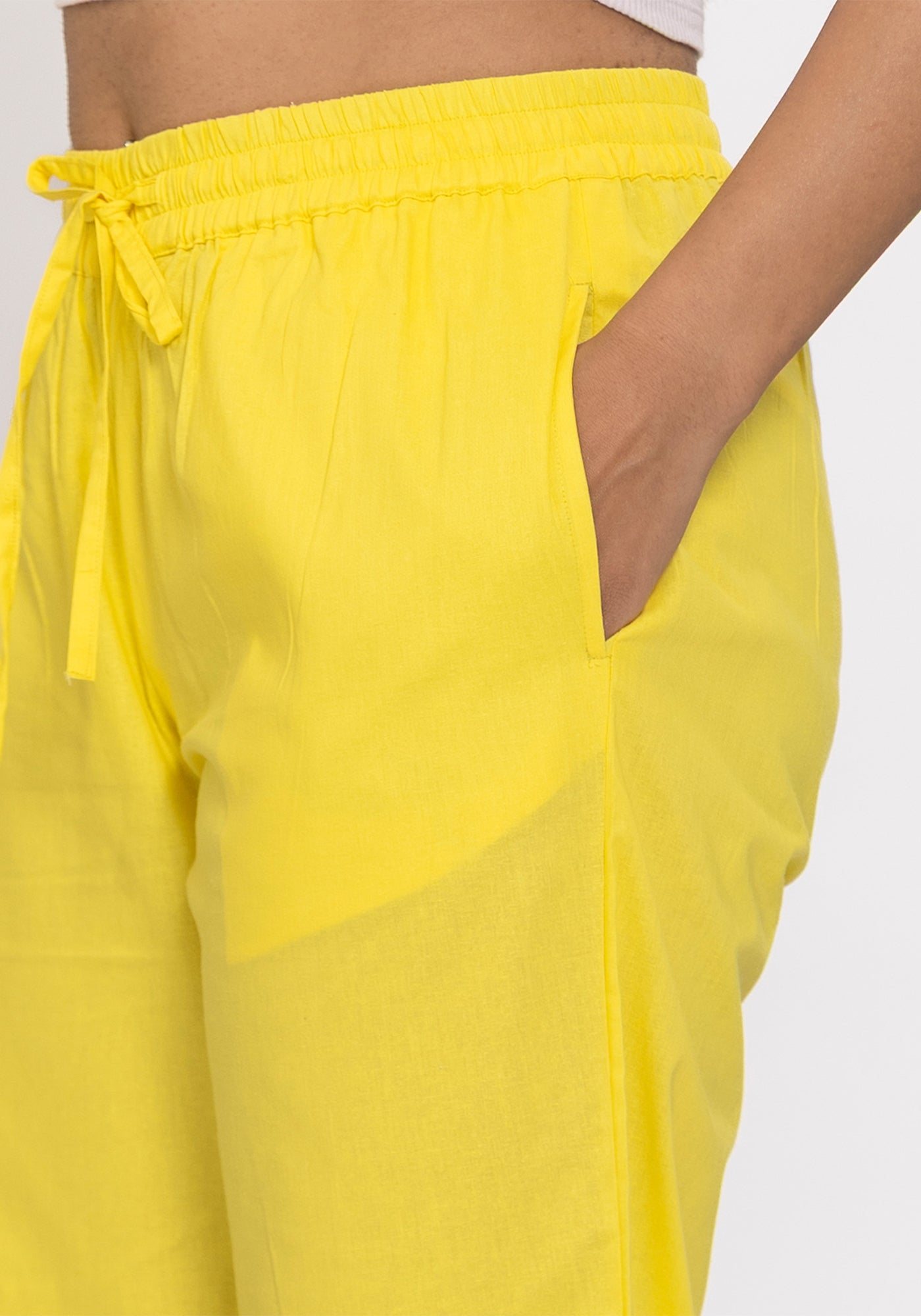 HARROZ SOLID YELLOW PANT