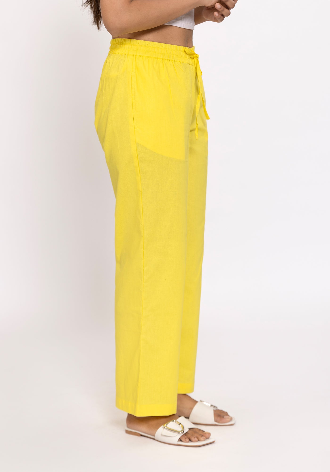 HARROZ SOLID YELLOW PANT