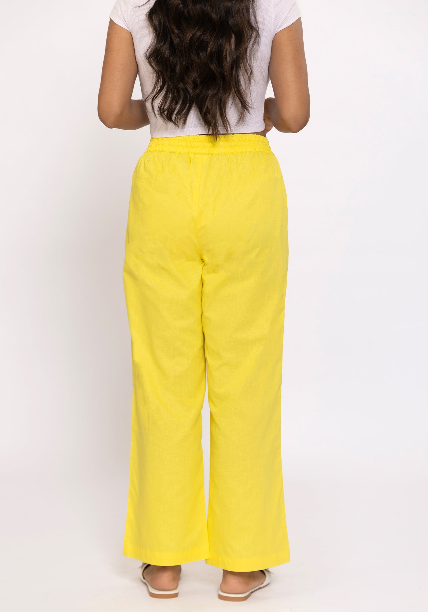 HARROZ SOLID YELLOW PANT