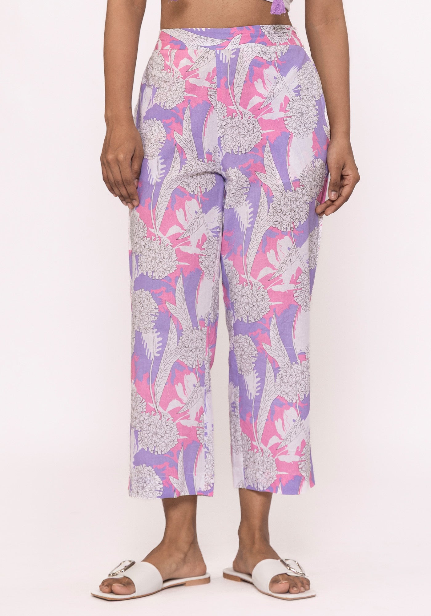 HARROZ PURPLE AOP PANT