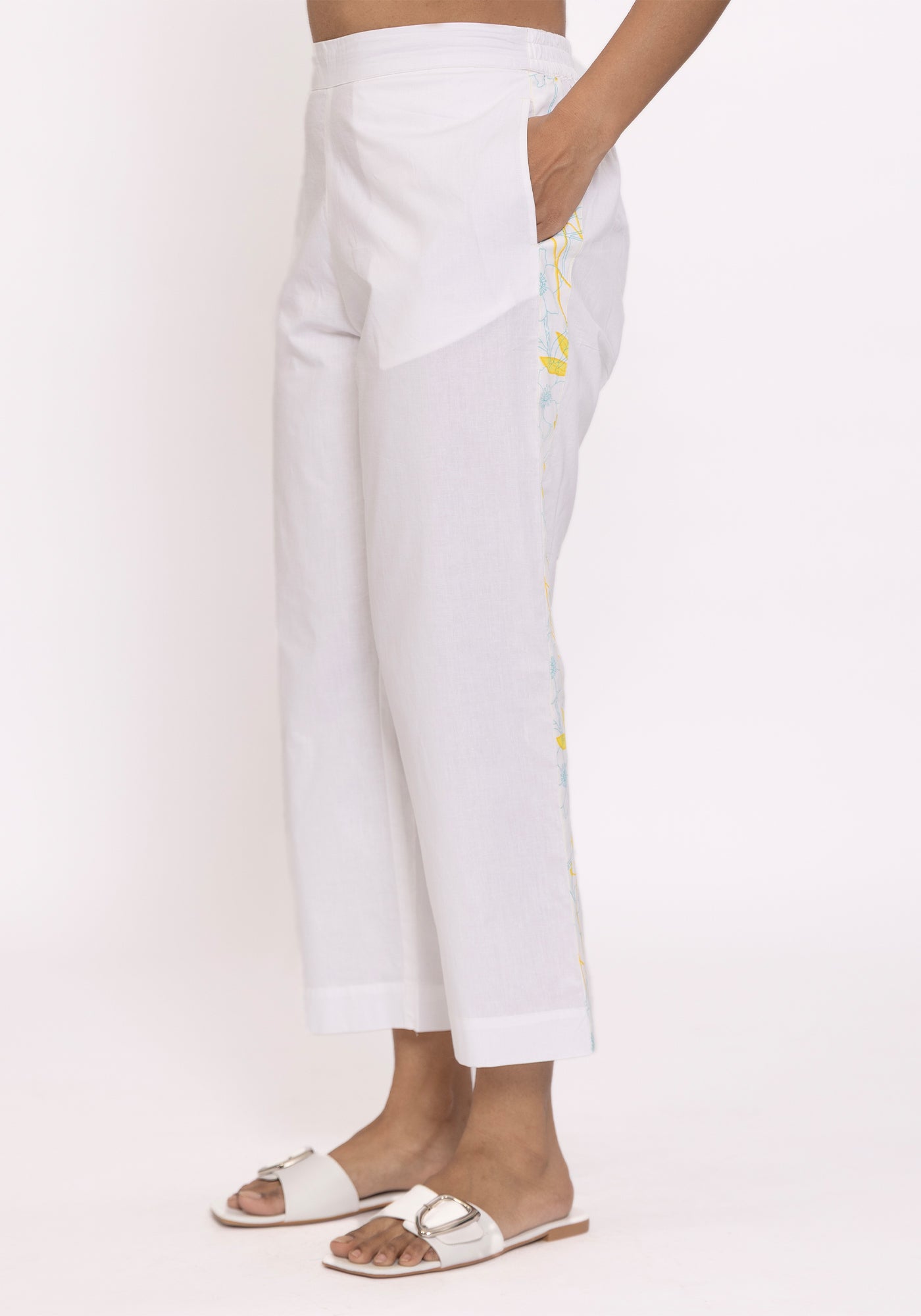 HARROZ SIDE STRIP CULLOTTE YELLOW