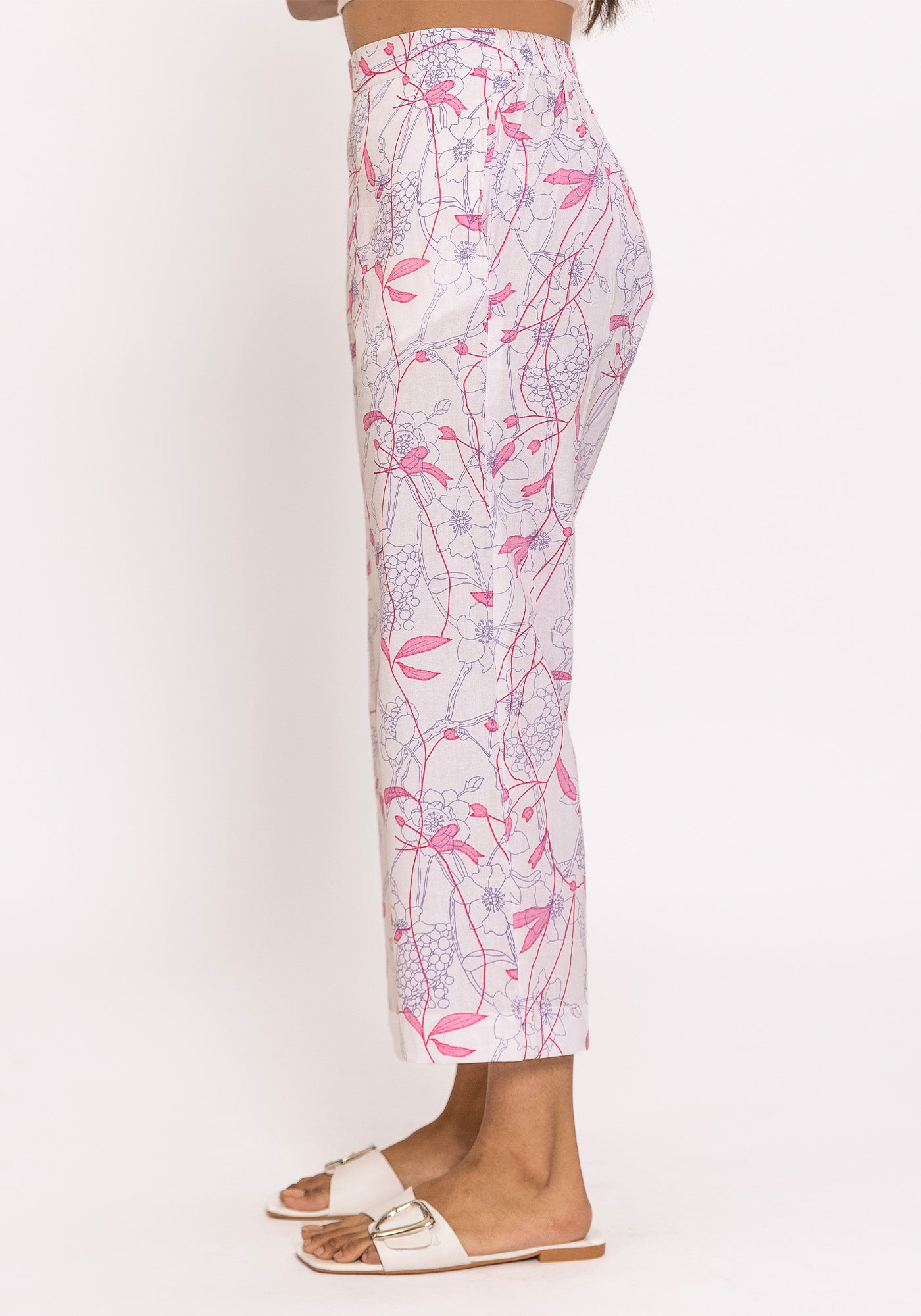 HARROZ WHITE AOP PANT