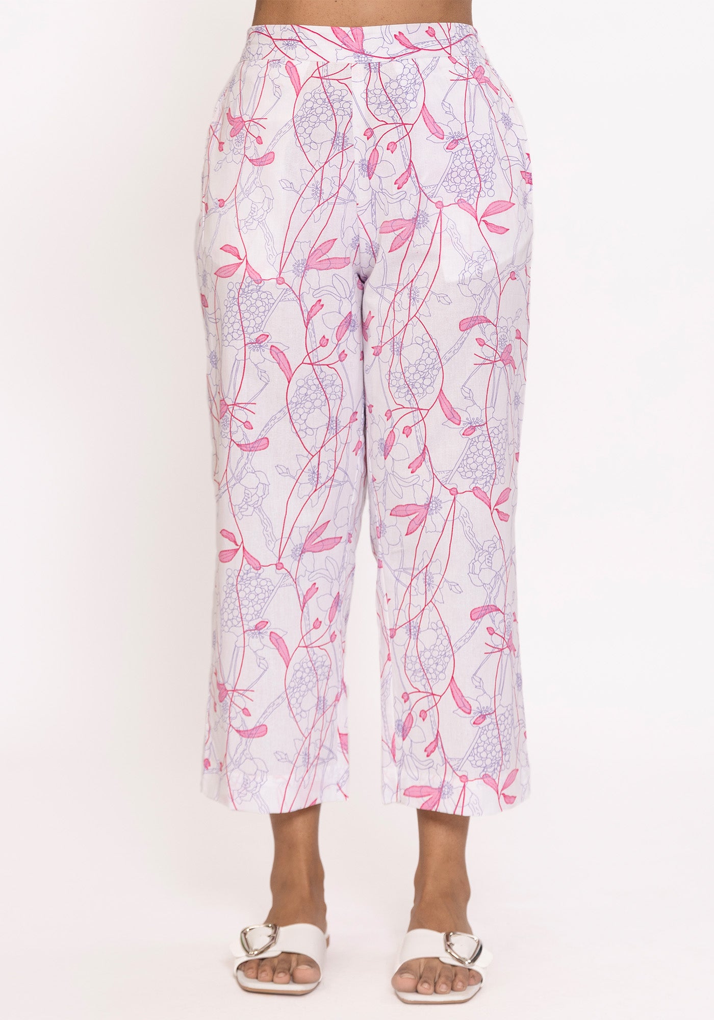 HARROZ WHITE AOP PANT