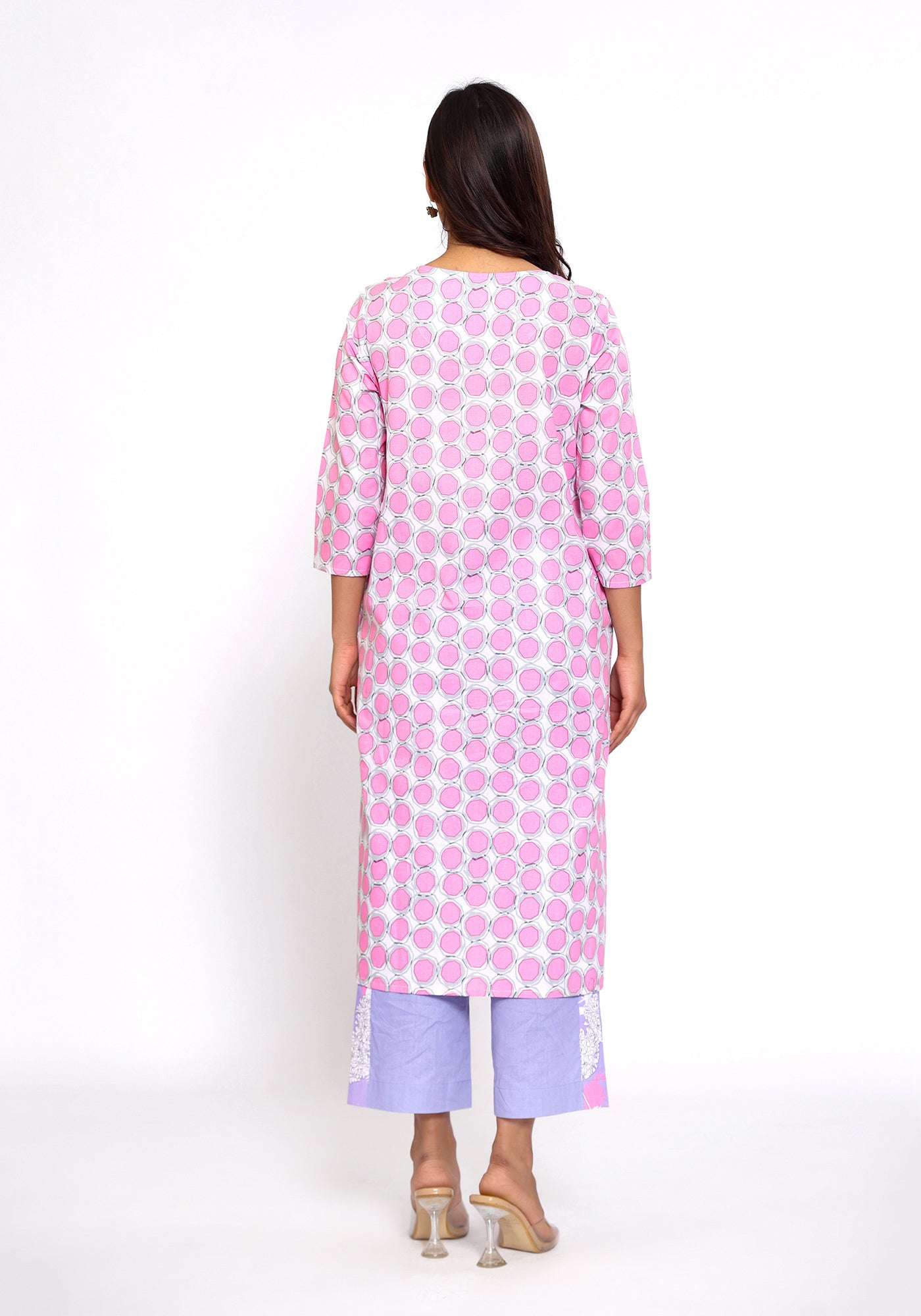HARROZ PINK POLKA KURTA