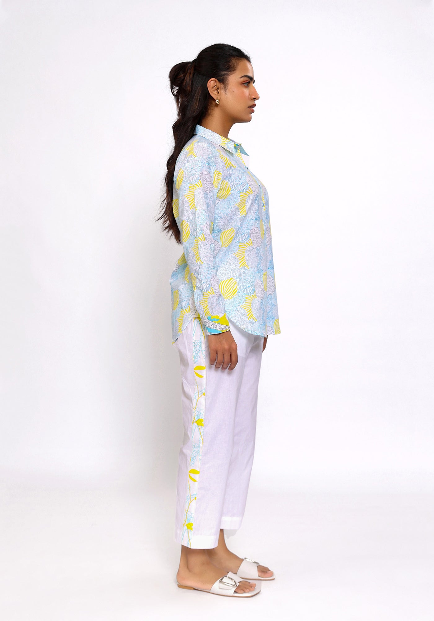HARROZ SPRING COLLAR YELLOW SHIRT