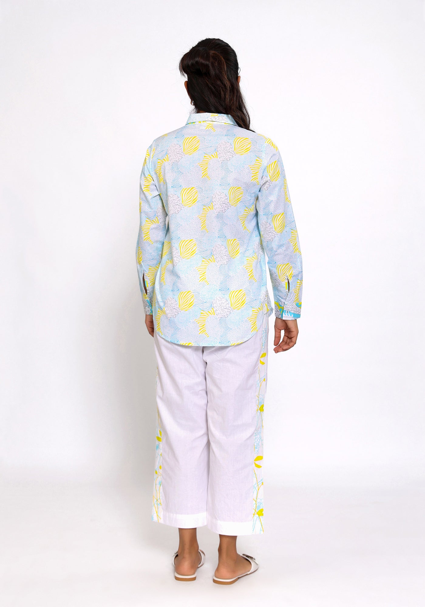 HARROZ SPRING COLLAR YELLOW SHIRT