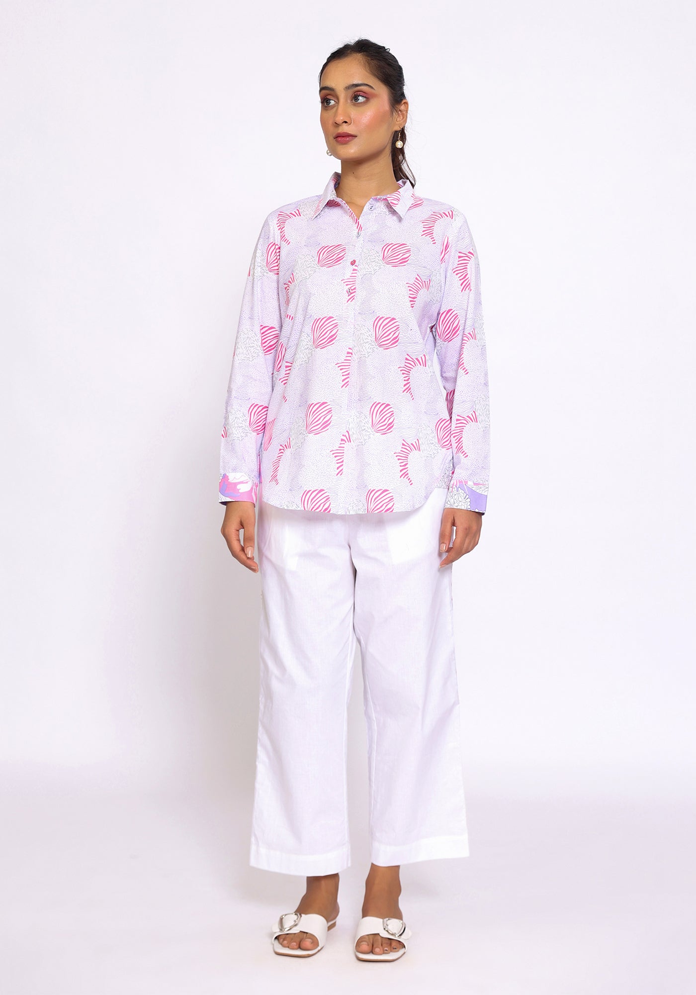 HARROZ SPRING COLLAR PINK SHIRT