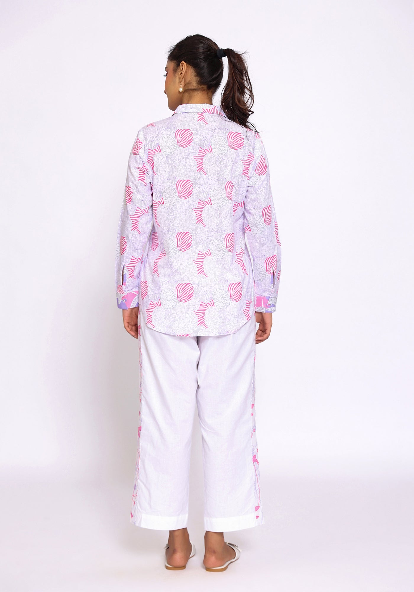 HARROZ SPRING COLLAR PINK SHIRT