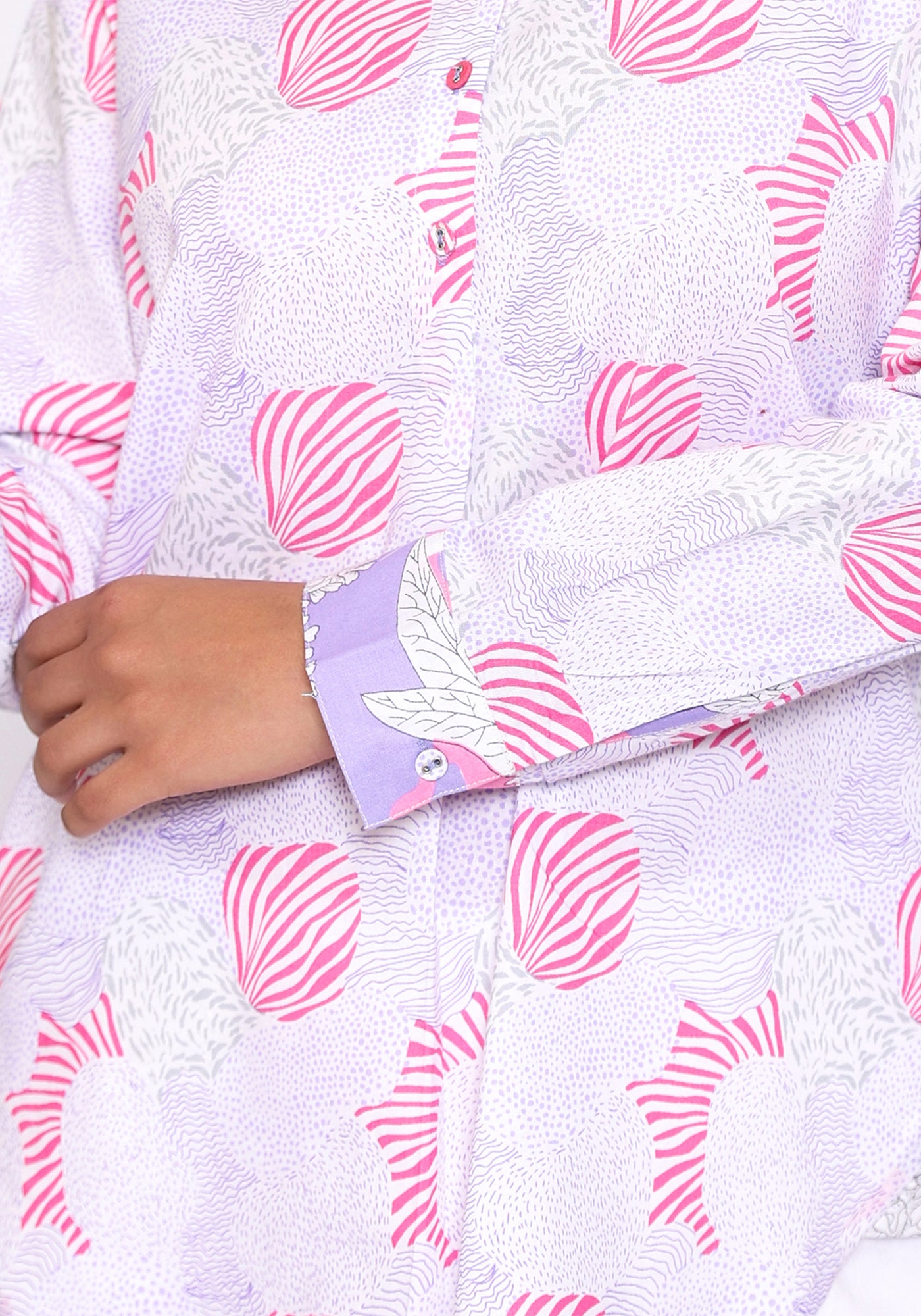 HARROZ SPRING COLLAR PINK SHIRT
