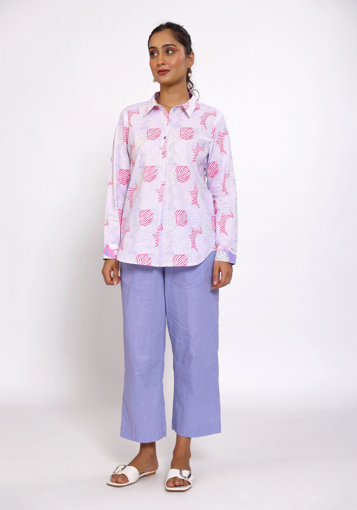 HARROZ SPRING COLLAR PINK SHIRT