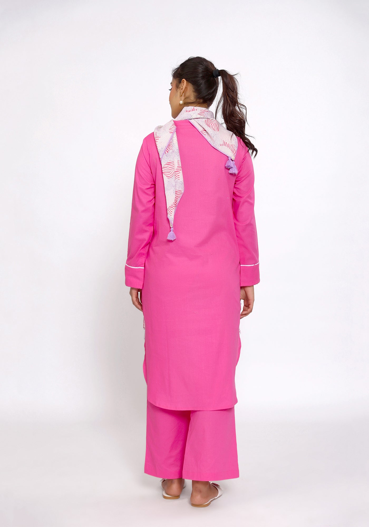 HARROZ TASSEL SLEEVE PINK KURTA