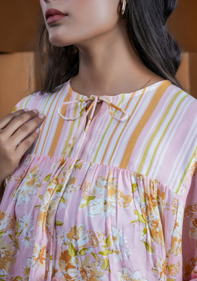 MEADOW PINK BOHO TOP