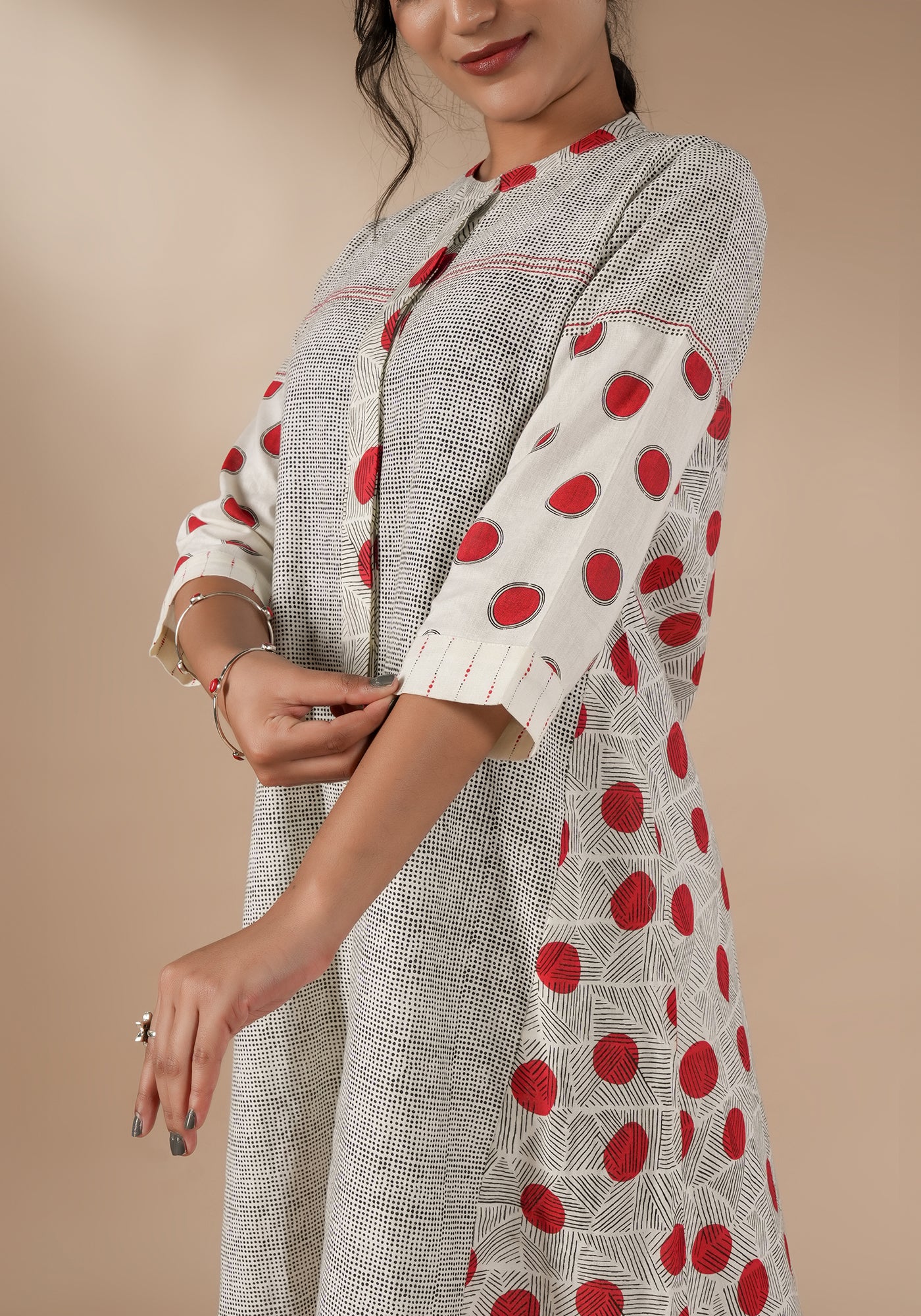 BINDU MULTI PRINT FIT & FLARE KURTA