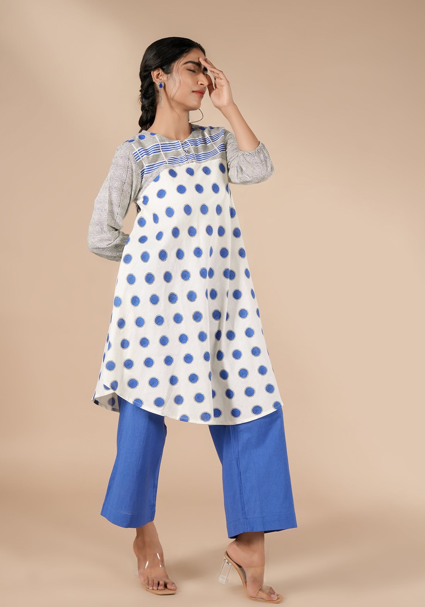 BINDU POLKA PRINT TUNIC