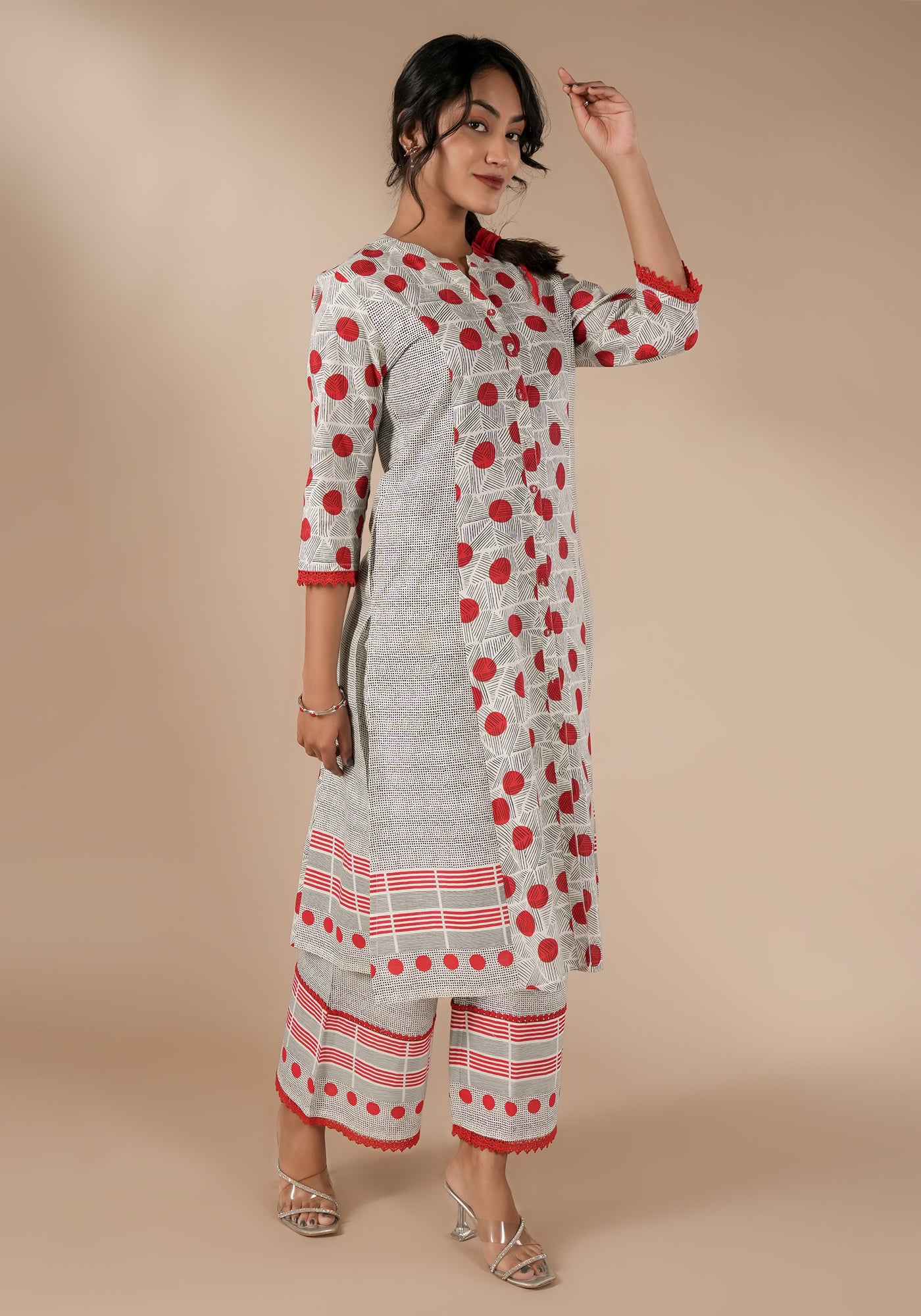 BINDU 3 PANEL KURTA WITH PLACKET
