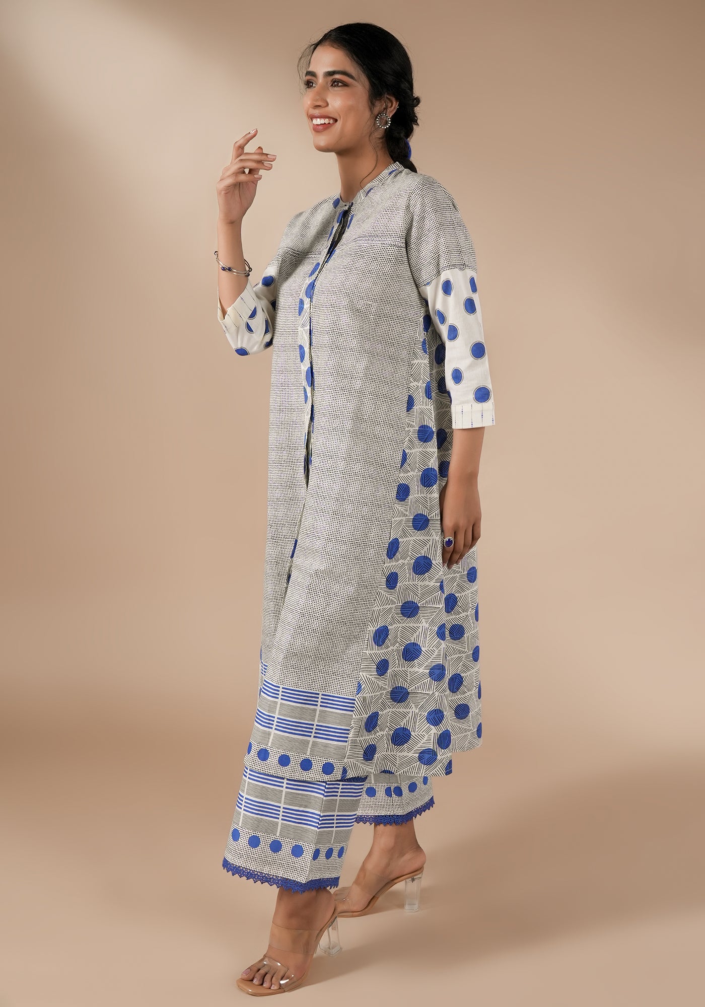 BINDU MULTI PRINT FIT & FLARE KURTA