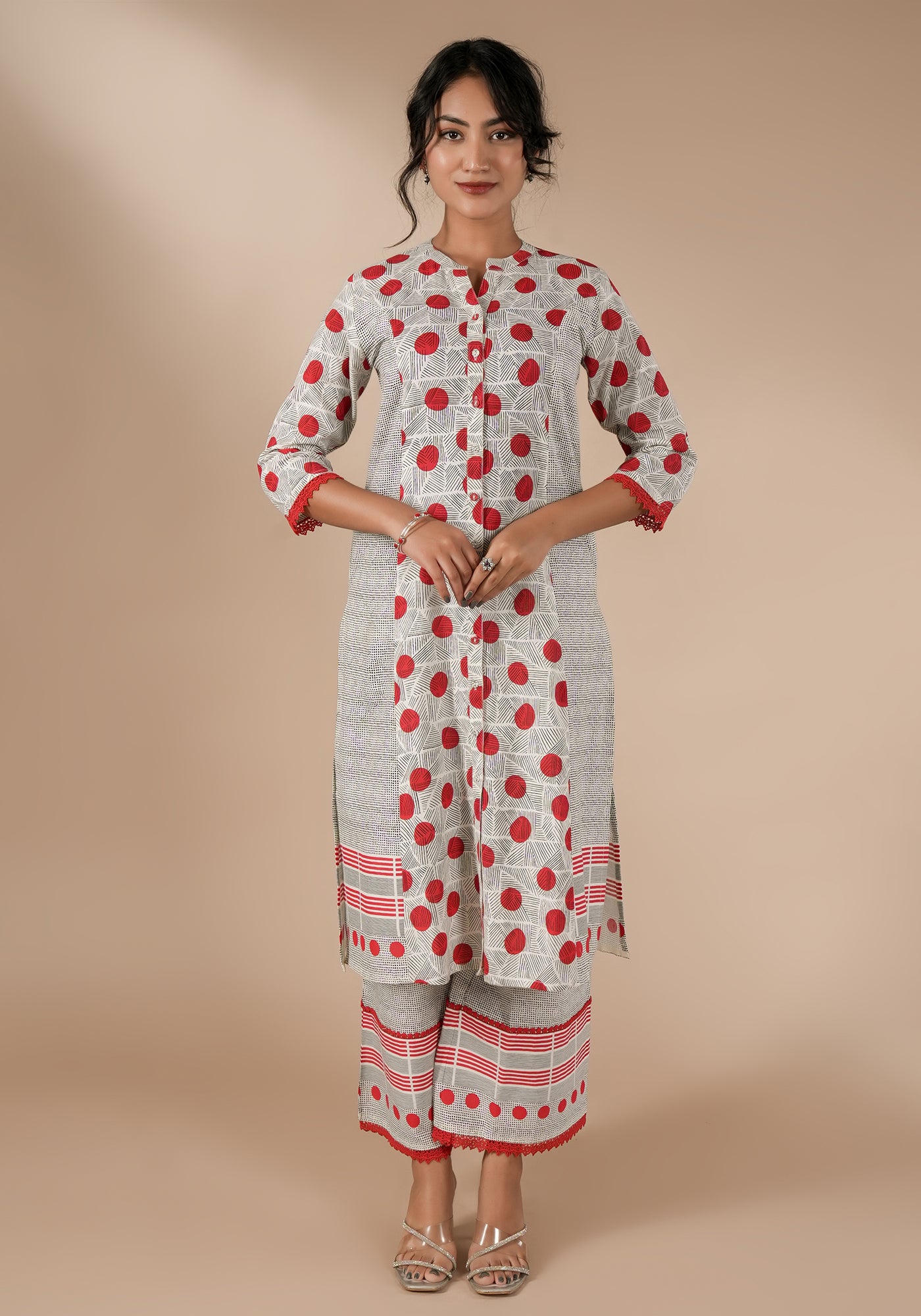 BINDU 3 PANEL KURTA WITH PLACKET