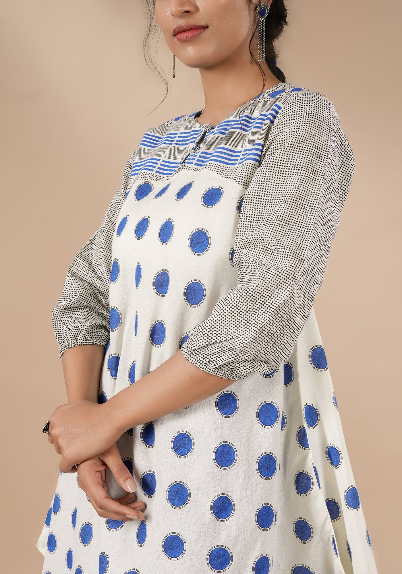 BINDU POLKA PRINT TUNIC