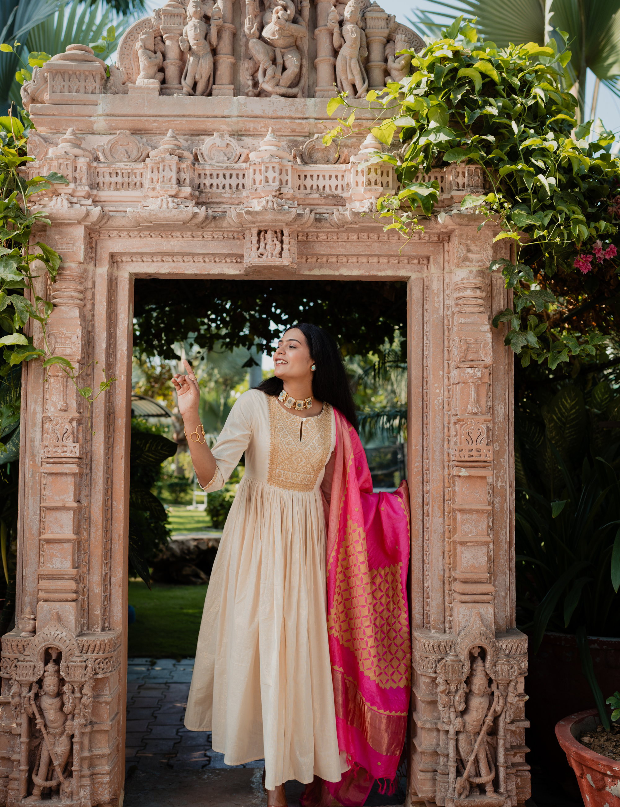 TULSI COTTON LUREX KURTA