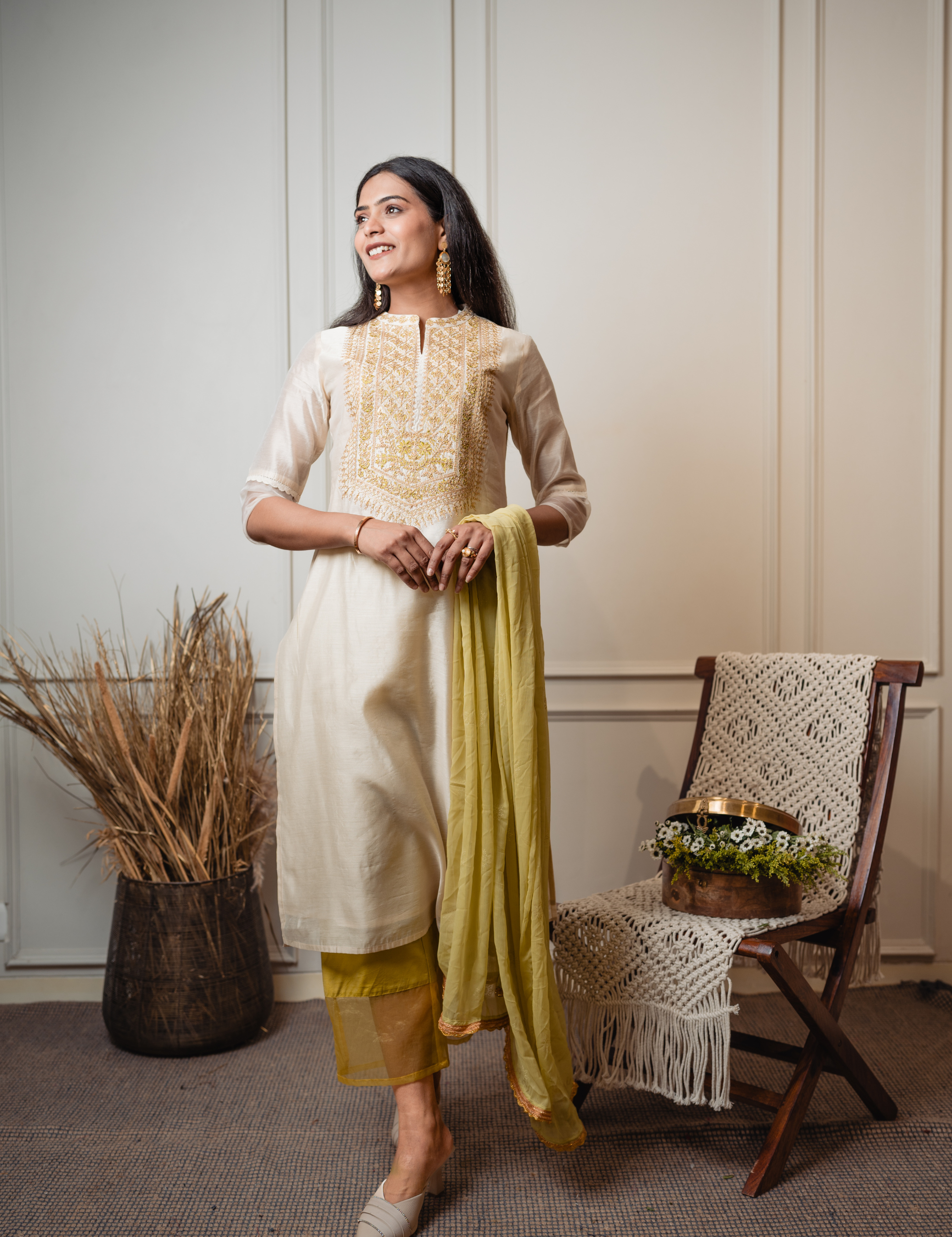 CHANDRIKA 3 PC KURTA SET GREEN COMBO