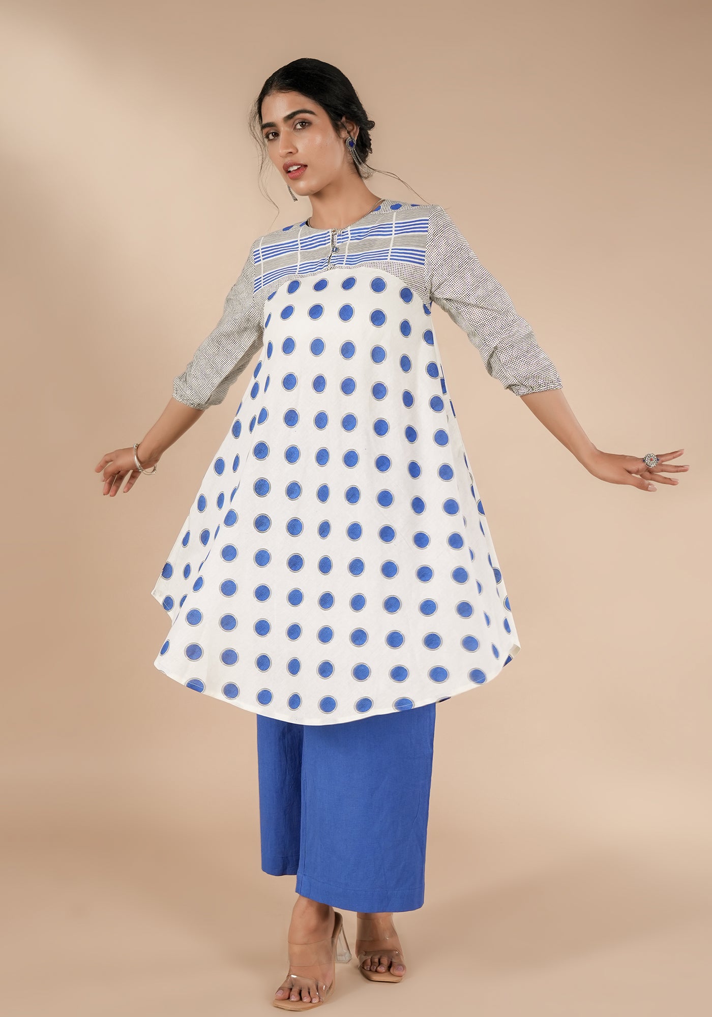 BINDU POLKA PRINT TUNIC